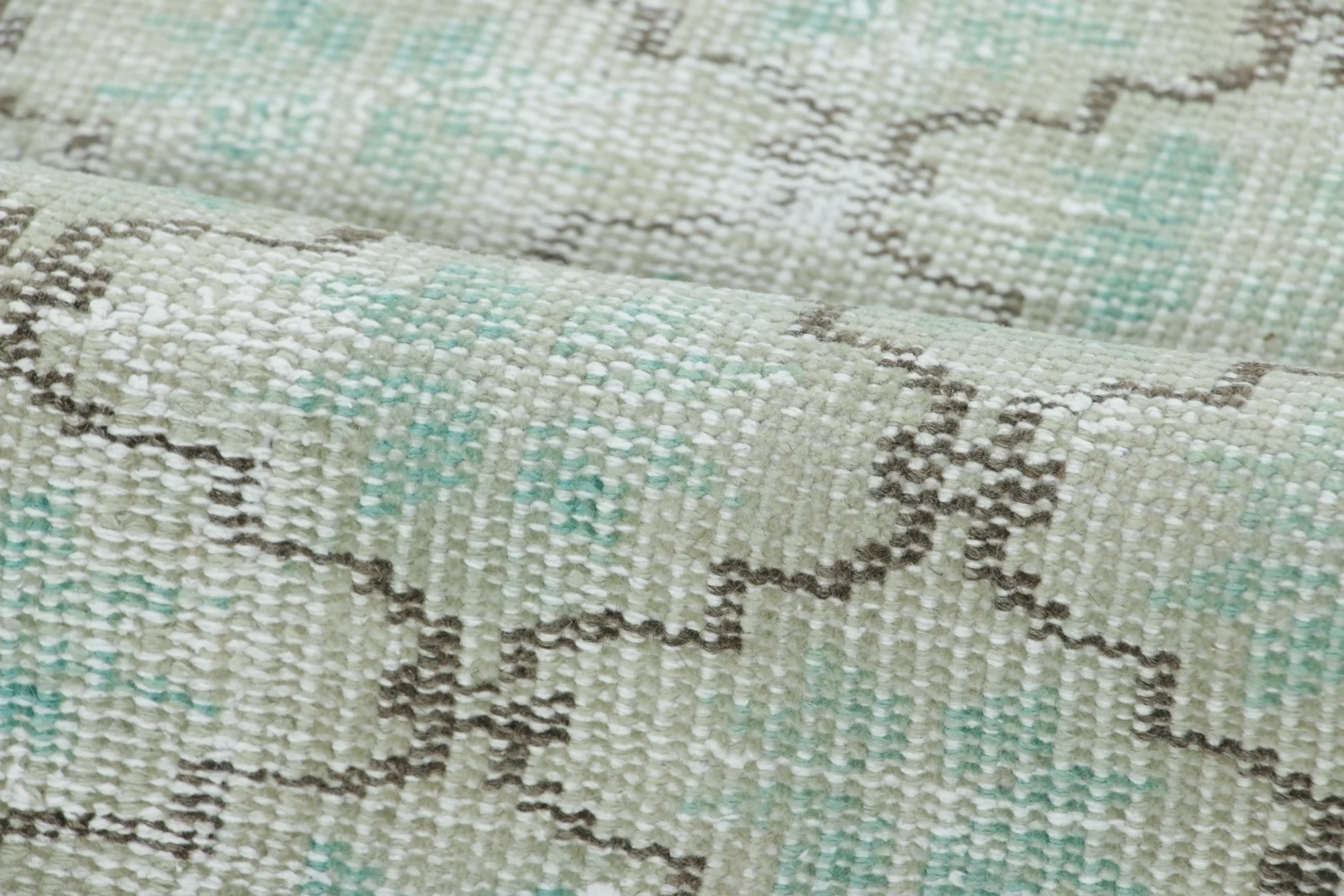 Vintage Distressed Geometric Rug