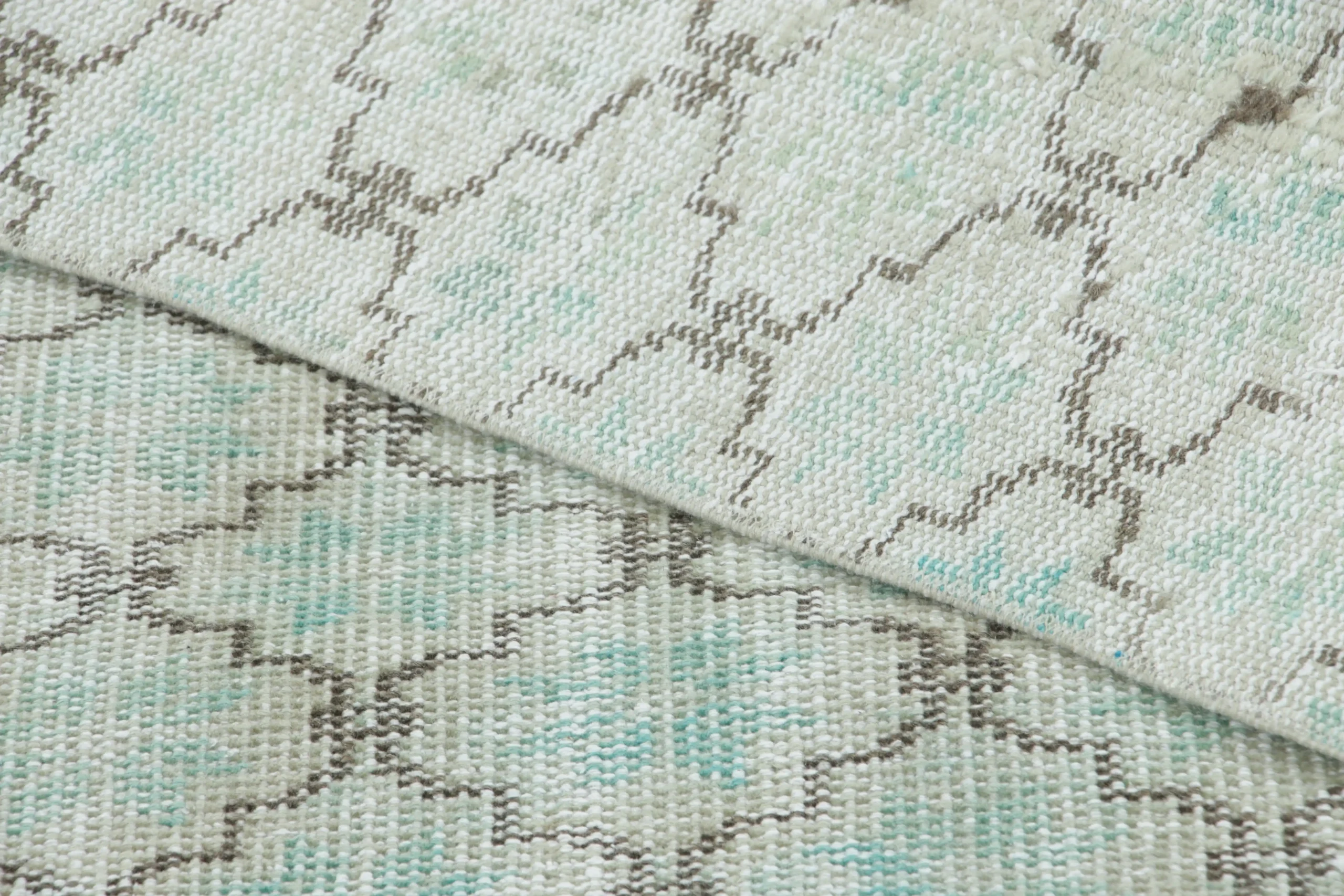 Vintage Distressed Geometric Rug