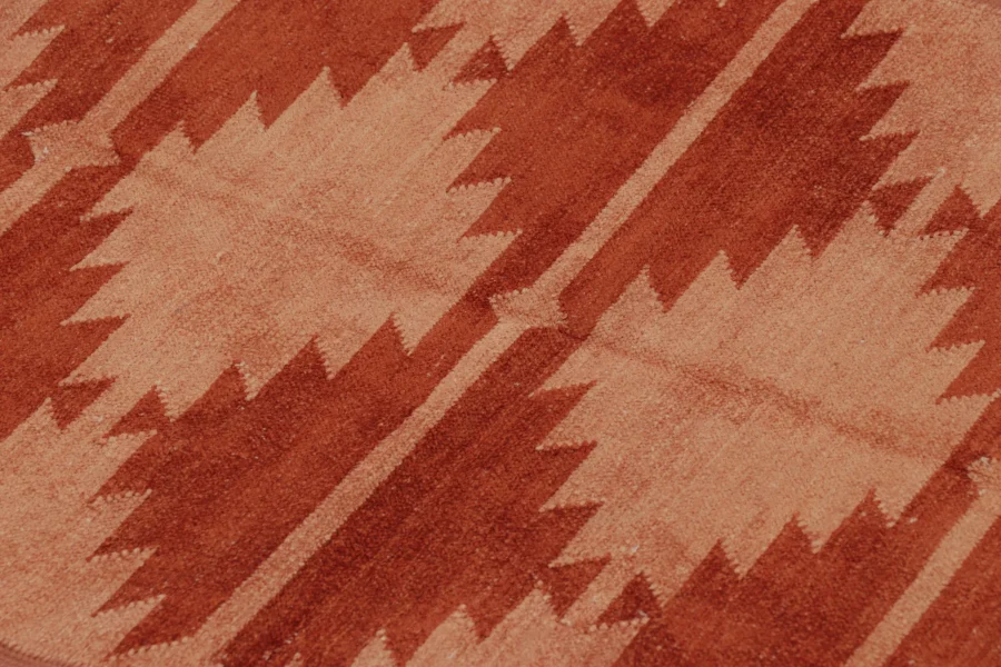 Contemporary Geometric Dhurrie Flatweave Rug