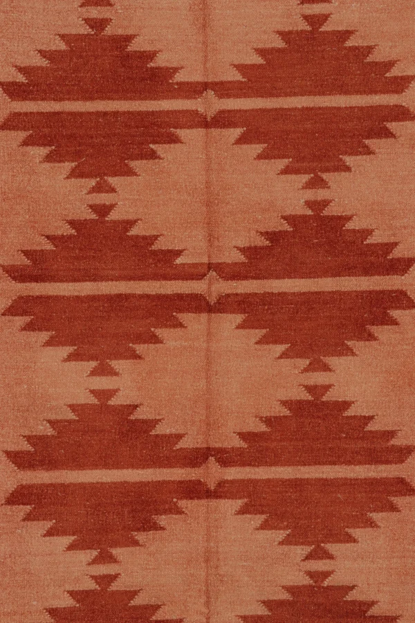 Contemporary Geometric Dhurrie Flatweave Rug
