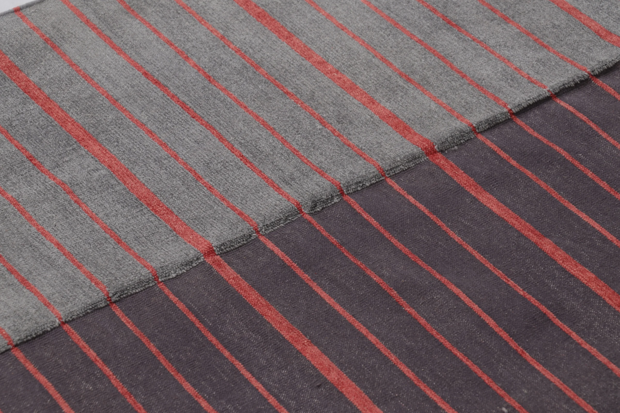 Contemporary Dhurrie Striped Flatweave