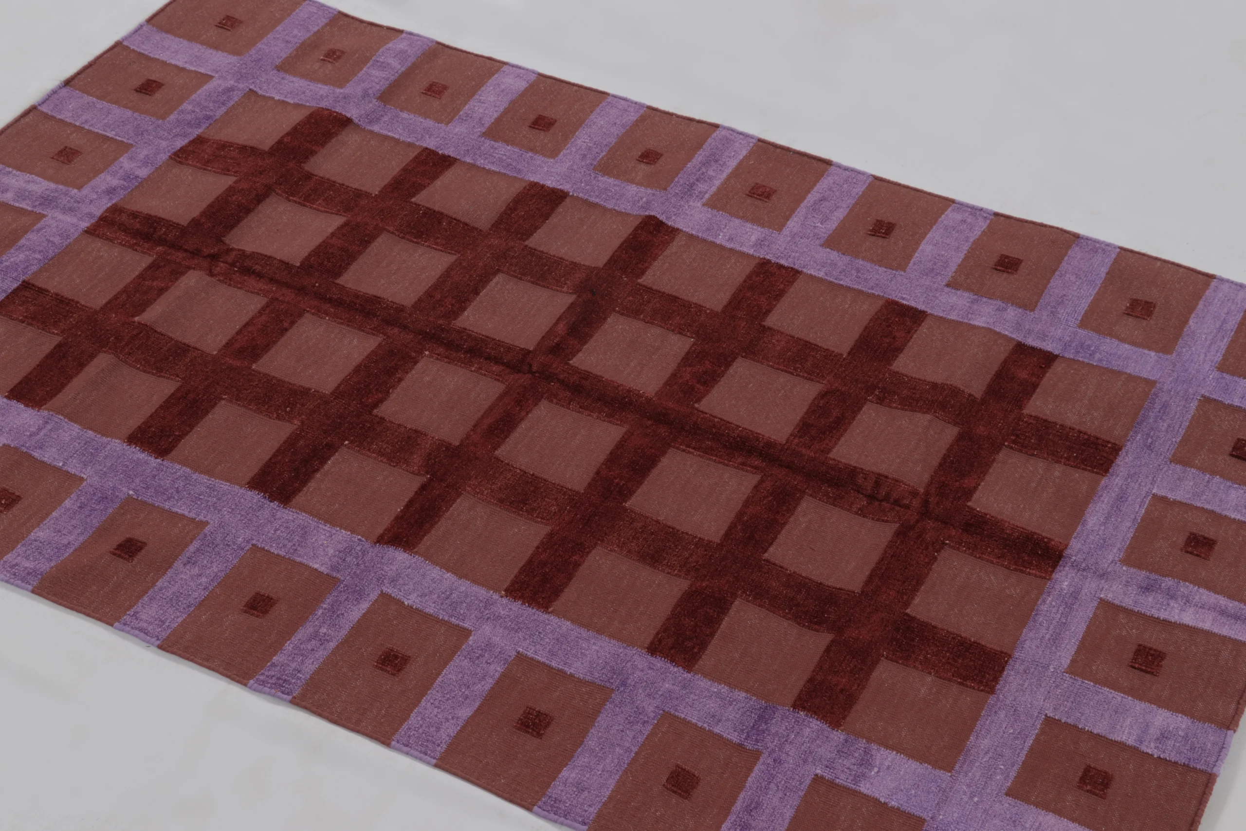 Contemporary Geometric Dhurrie Flatweave Rug