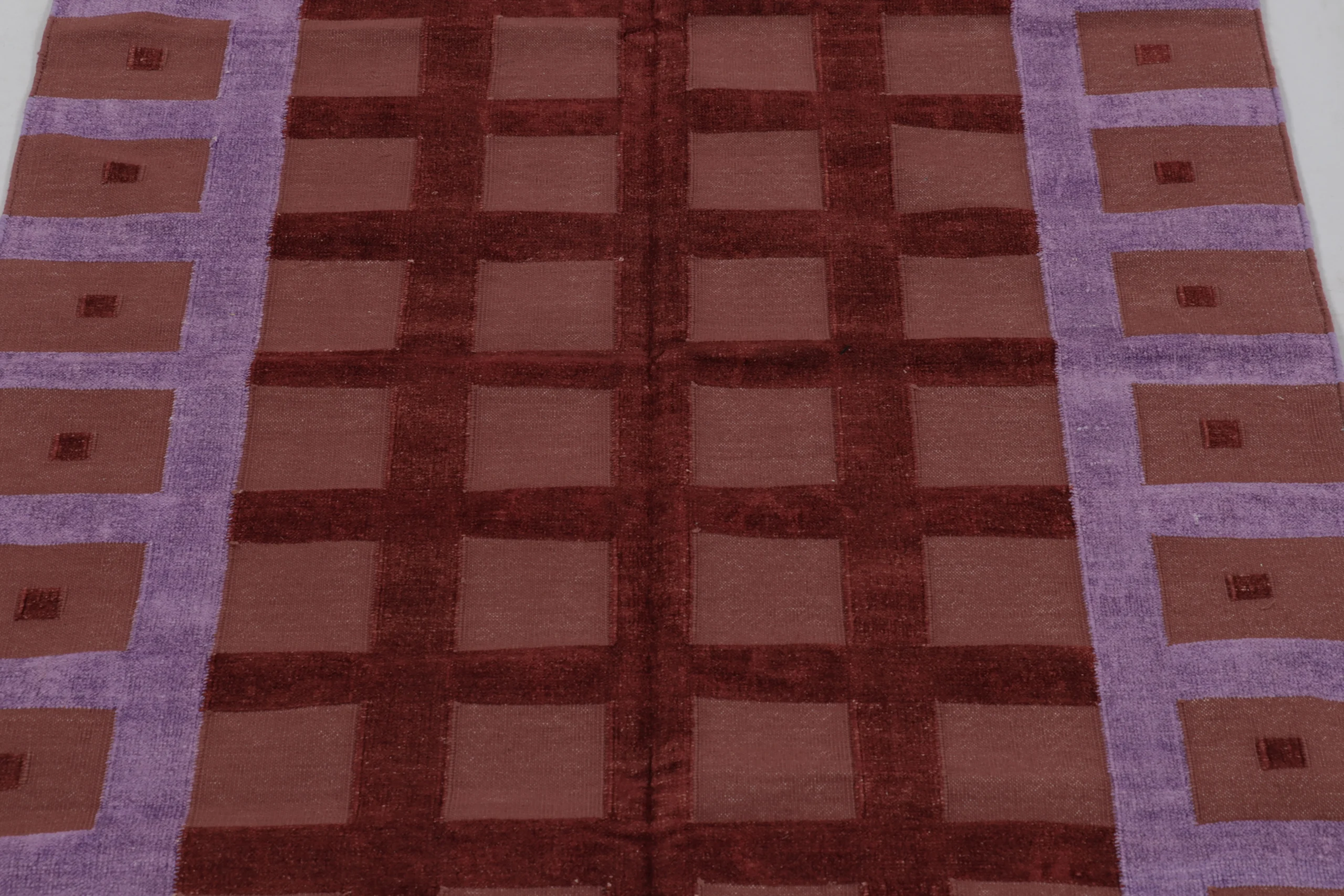 Contemporary Geometric Dhurrie Flatweave Rug