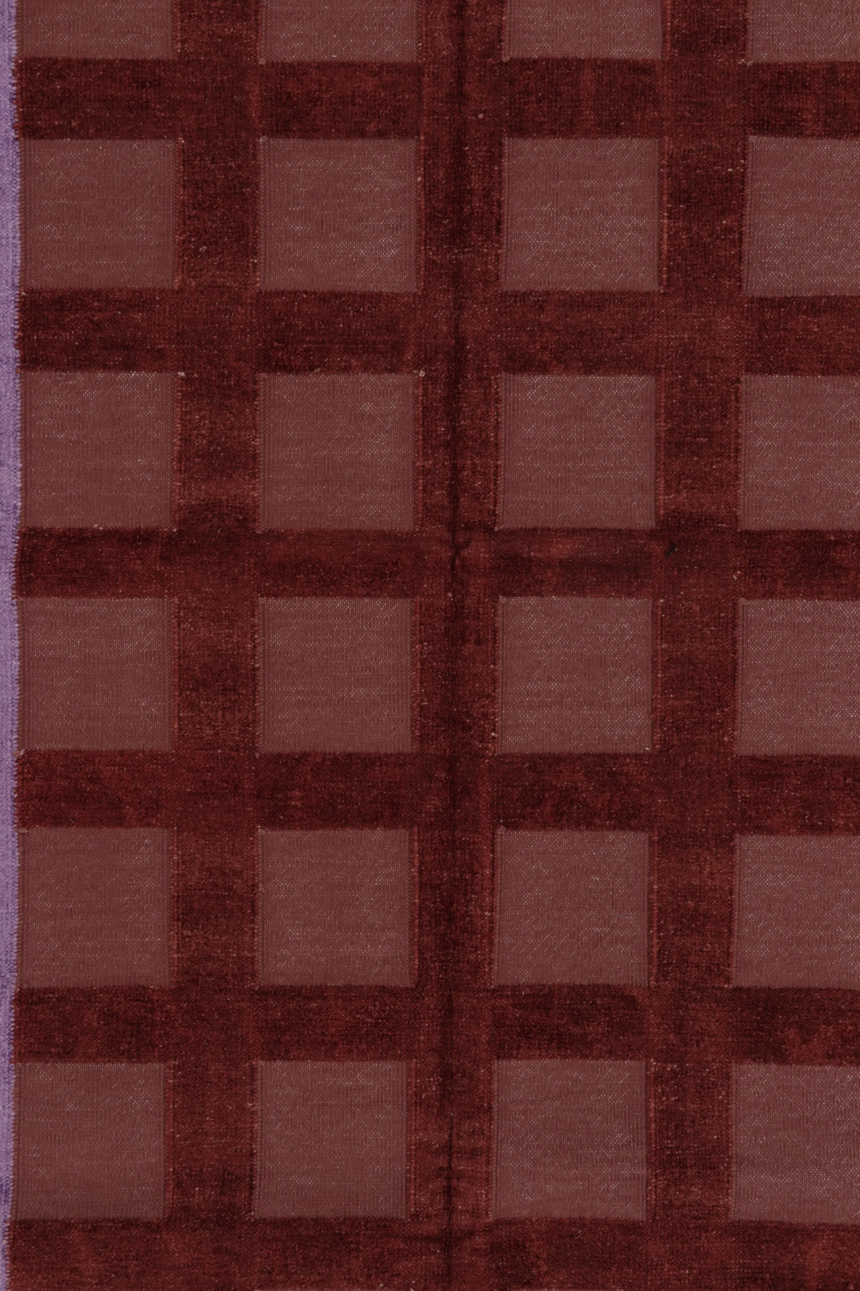 Contemporary Geometric Dhurrie Flatweave Rug