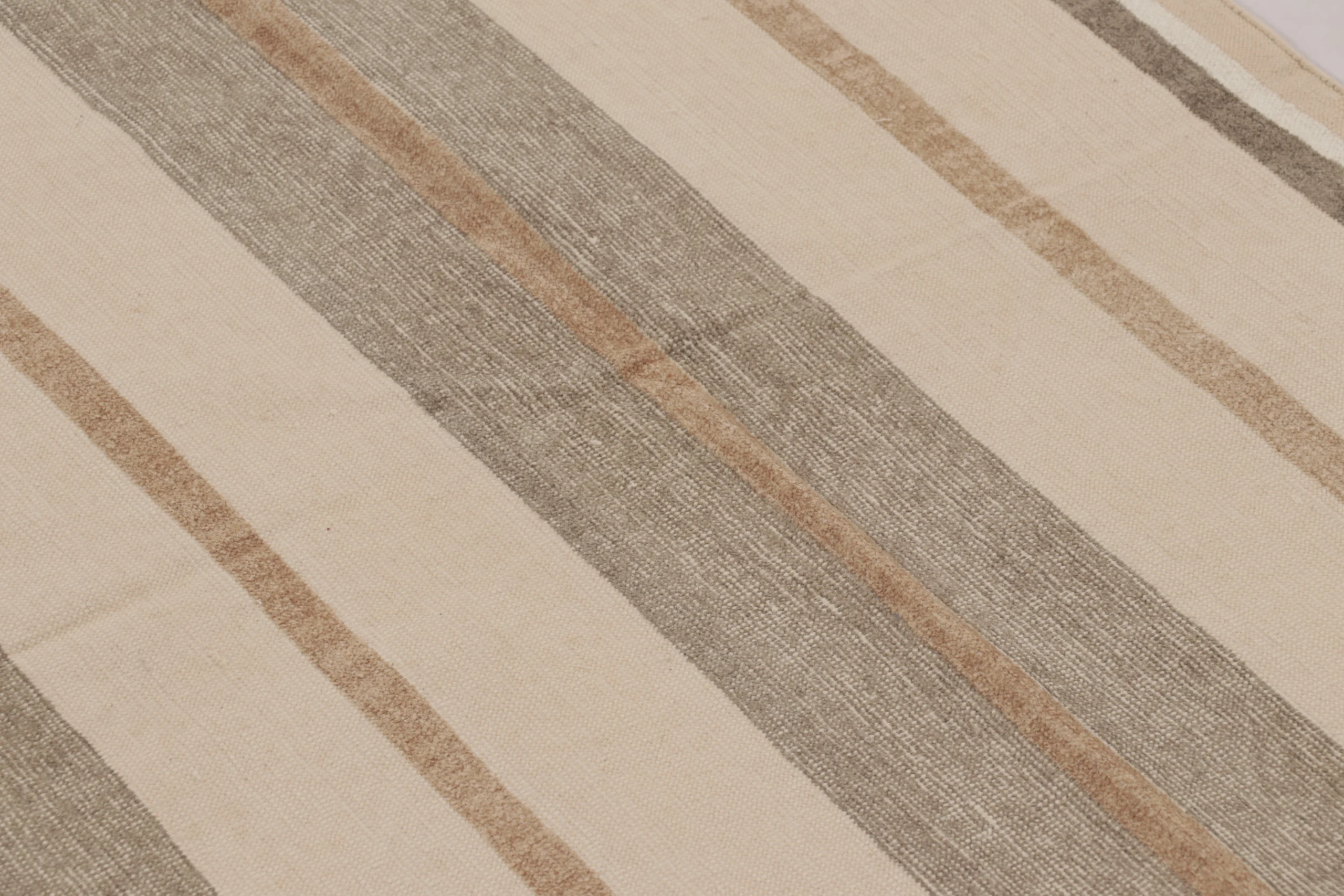 Contemporary Dhurrie Striped Flatweave