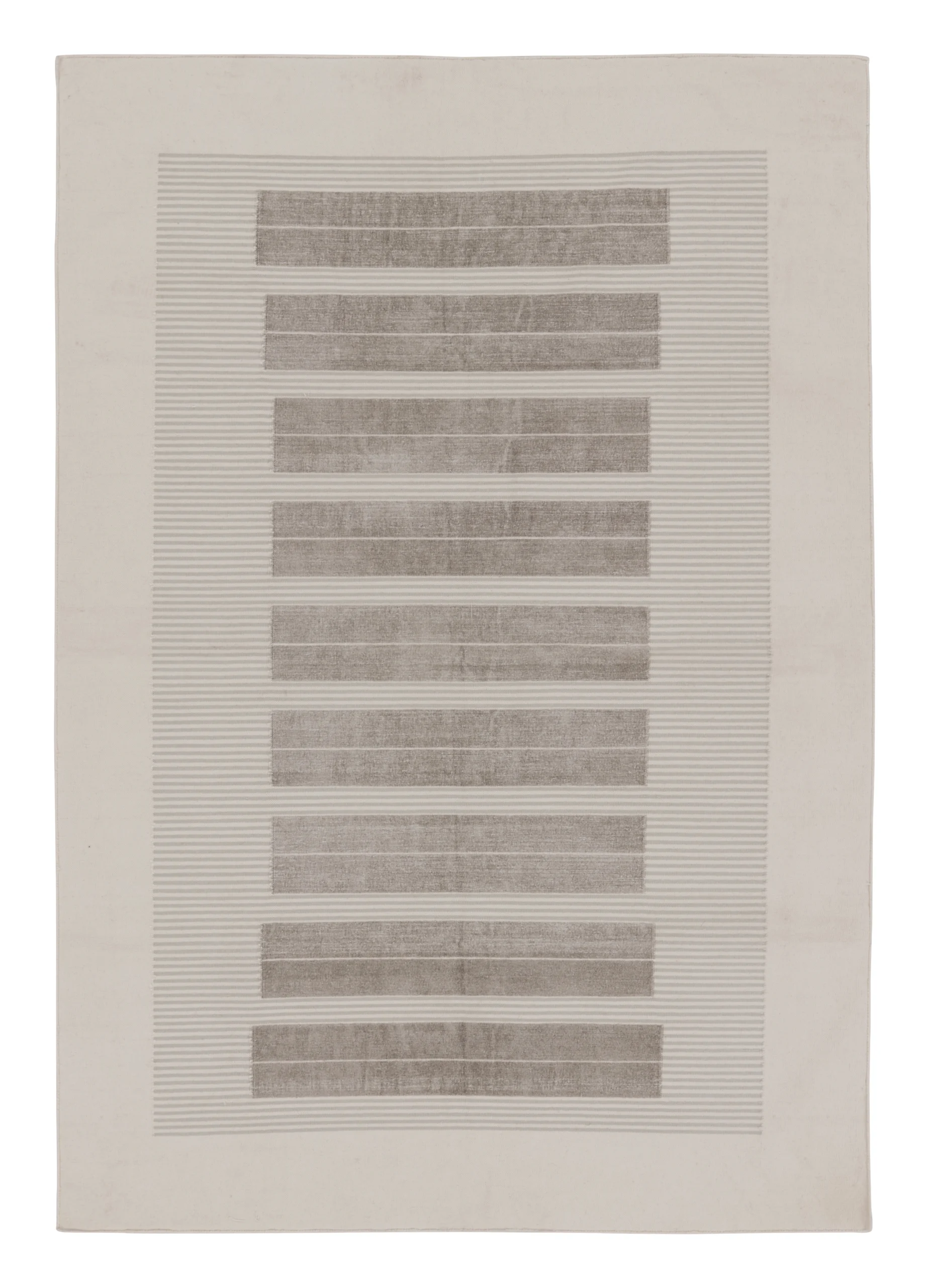 Contemporary Striped Dhurrie Flatweave
