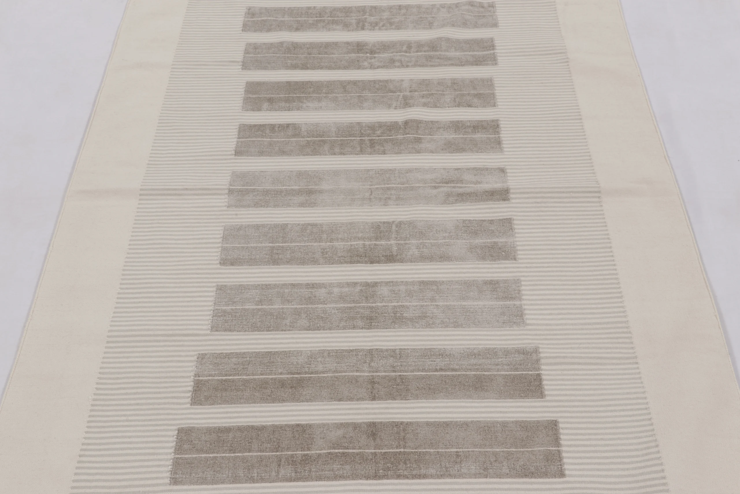 Contemporary Striped Dhurrie Flatweave
