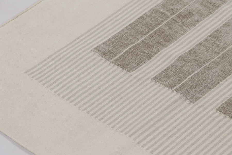 Contemporary Striped Dhurrie Flatweave