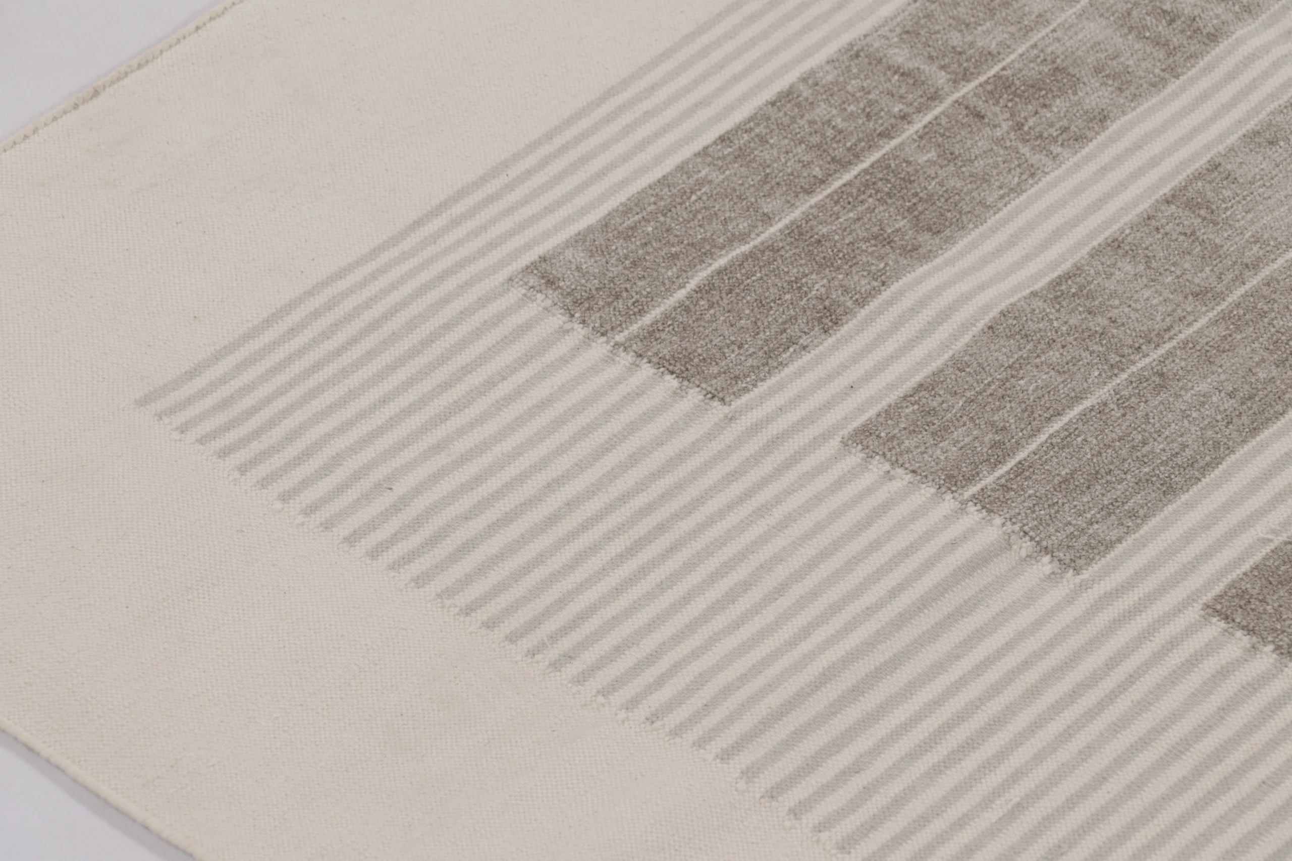 Contemporary Striped Dhurrie Flatweave