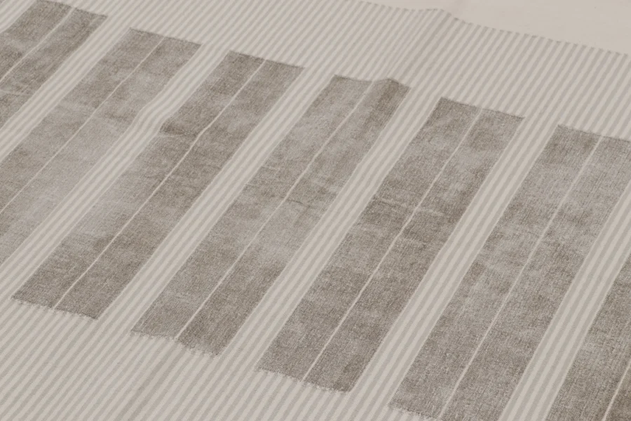 Contemporary Striped Dhurrie Flatweave