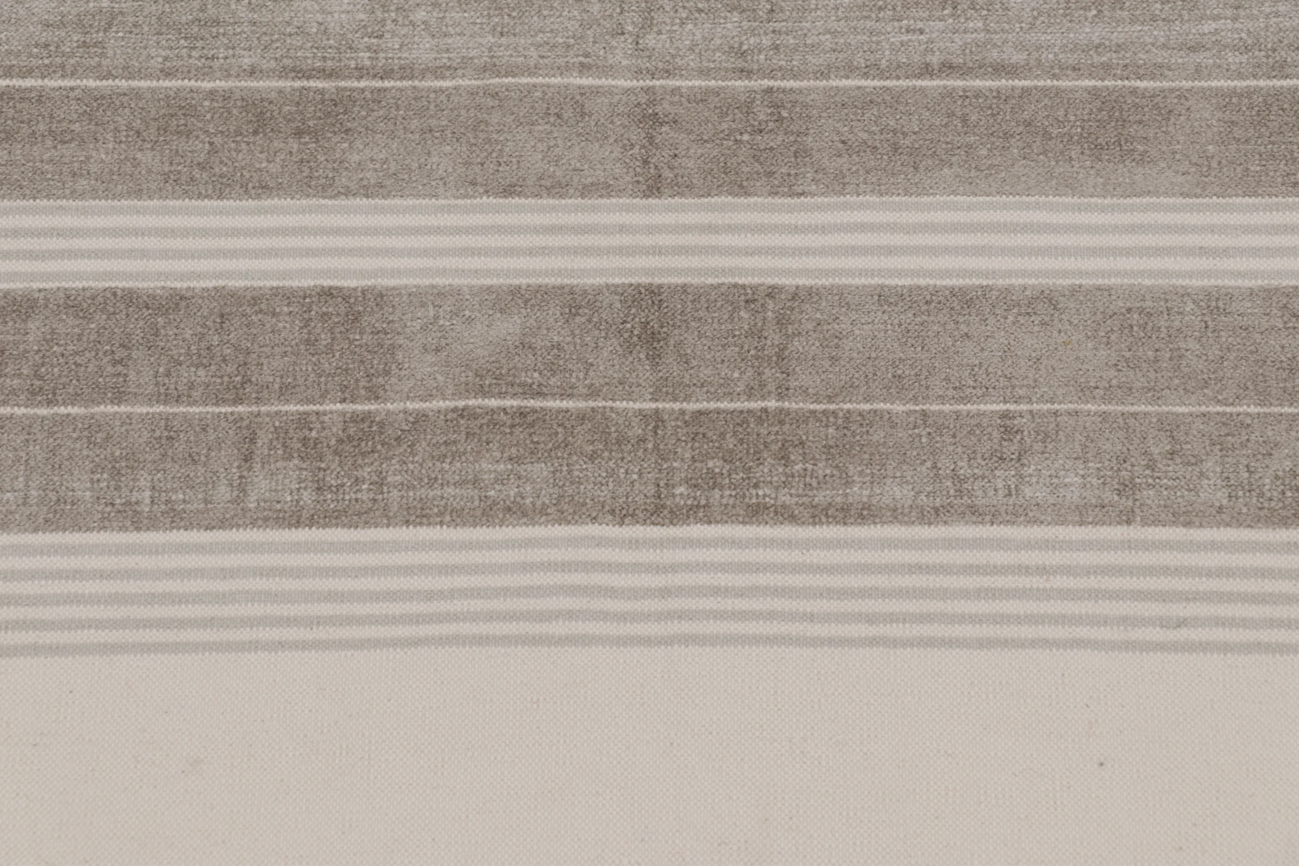 Contemporary Striped Dhurrie Flatweave