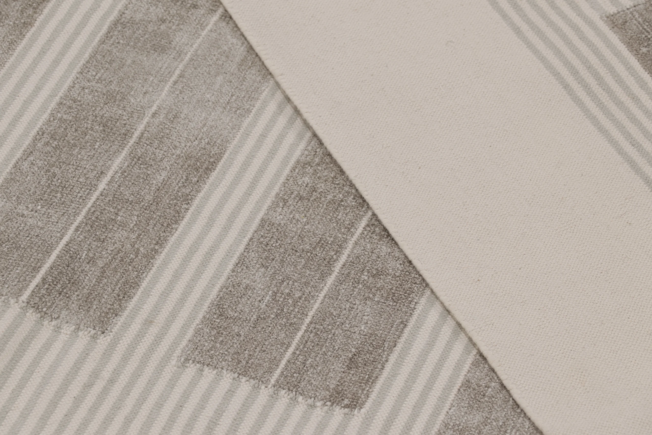Contemporary Striped Dhurrie Flatweave