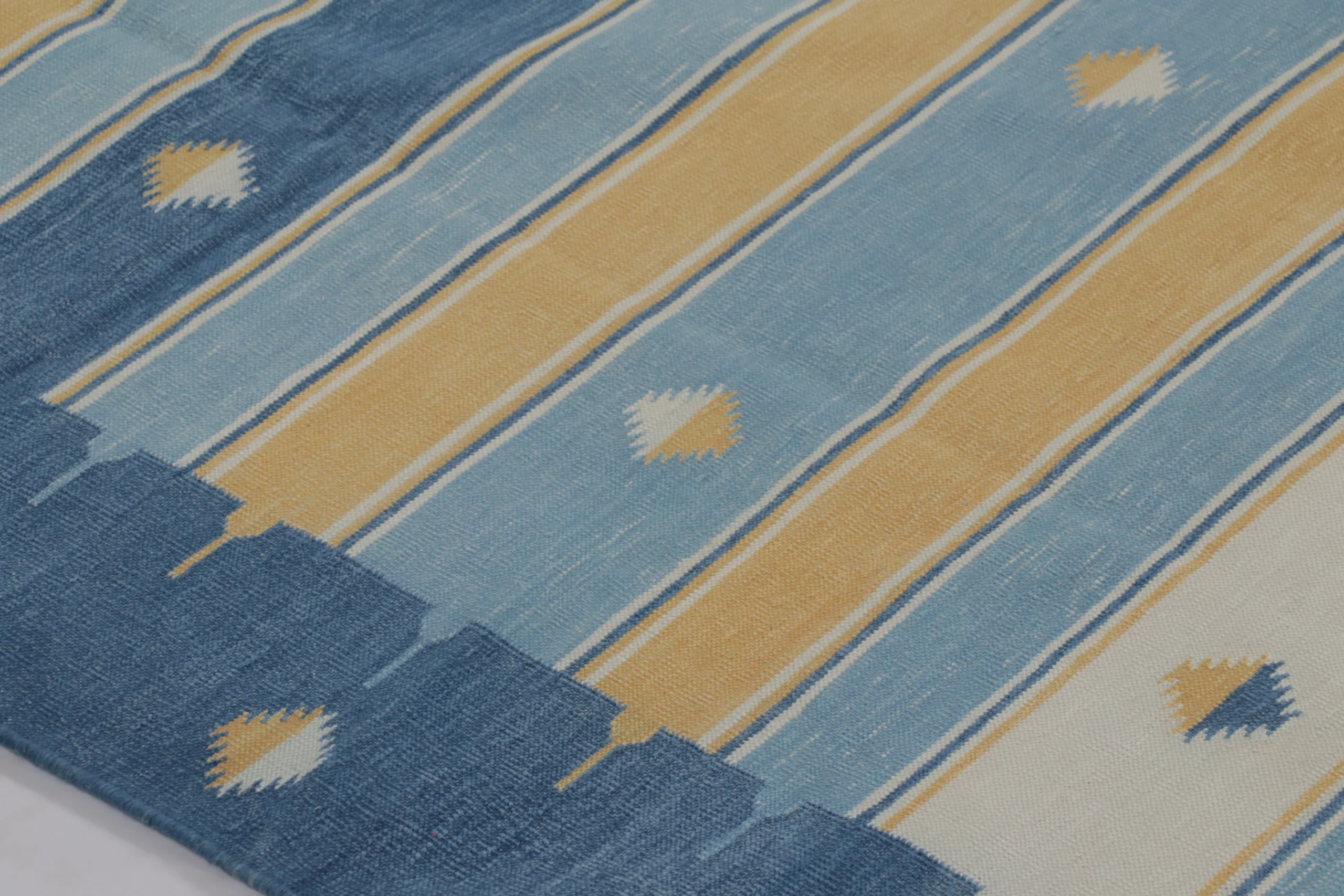 Contemporary Striped Dhurrie Flatweave Rug
