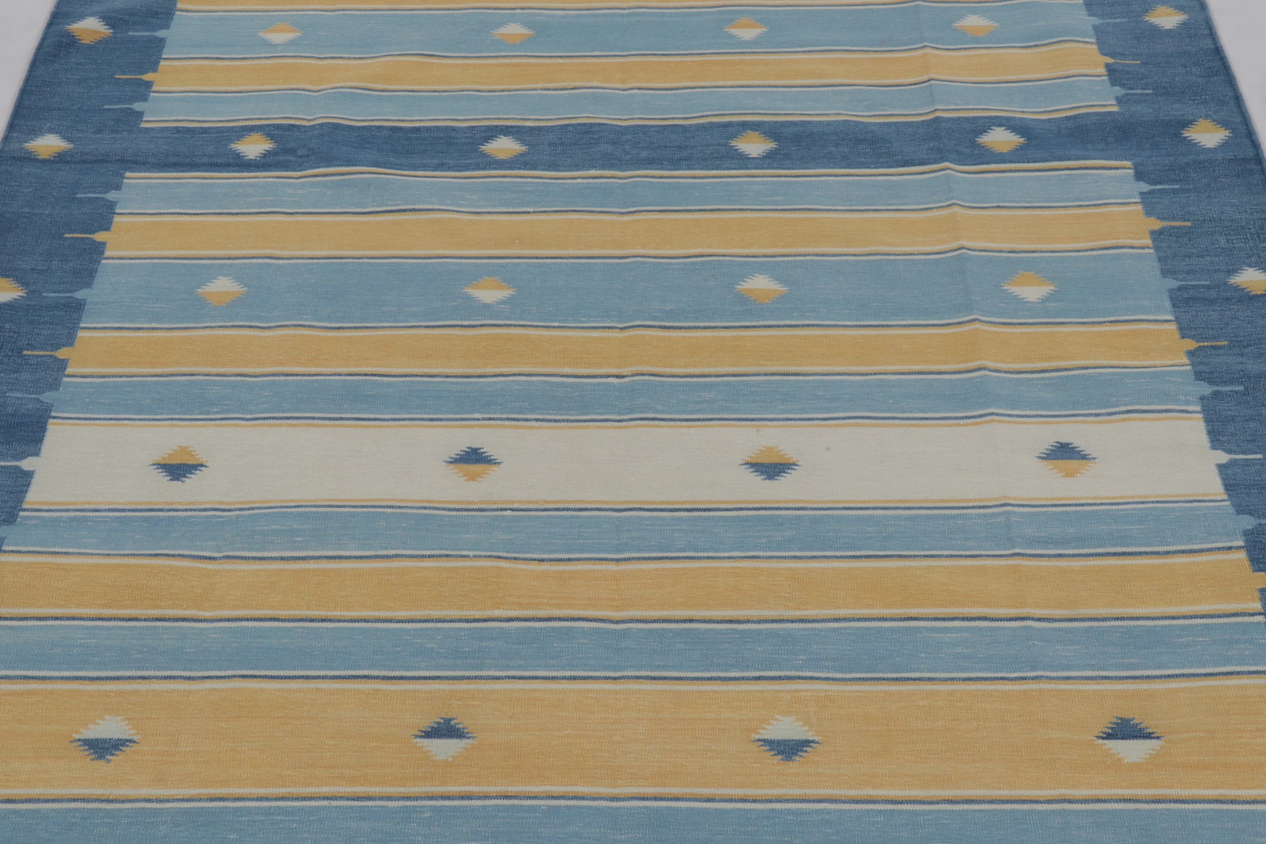 Contemporary Striped Dhurrie Flatweave Rug