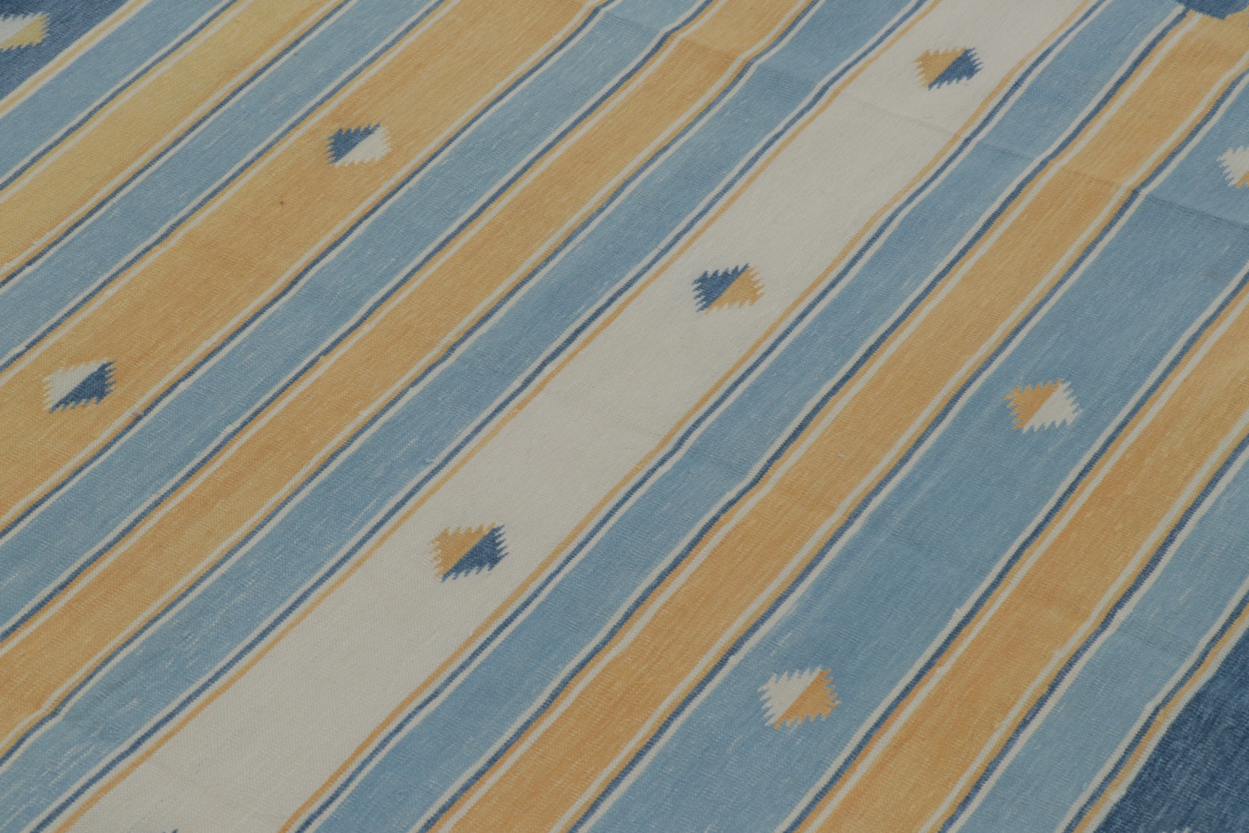 Contemporary Striped Dhurrie Flatweave Rug