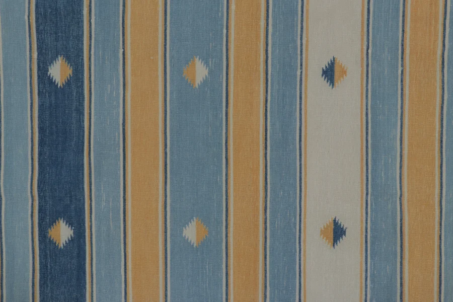Contemporary Striped Dhurrie Flatweave Rug
