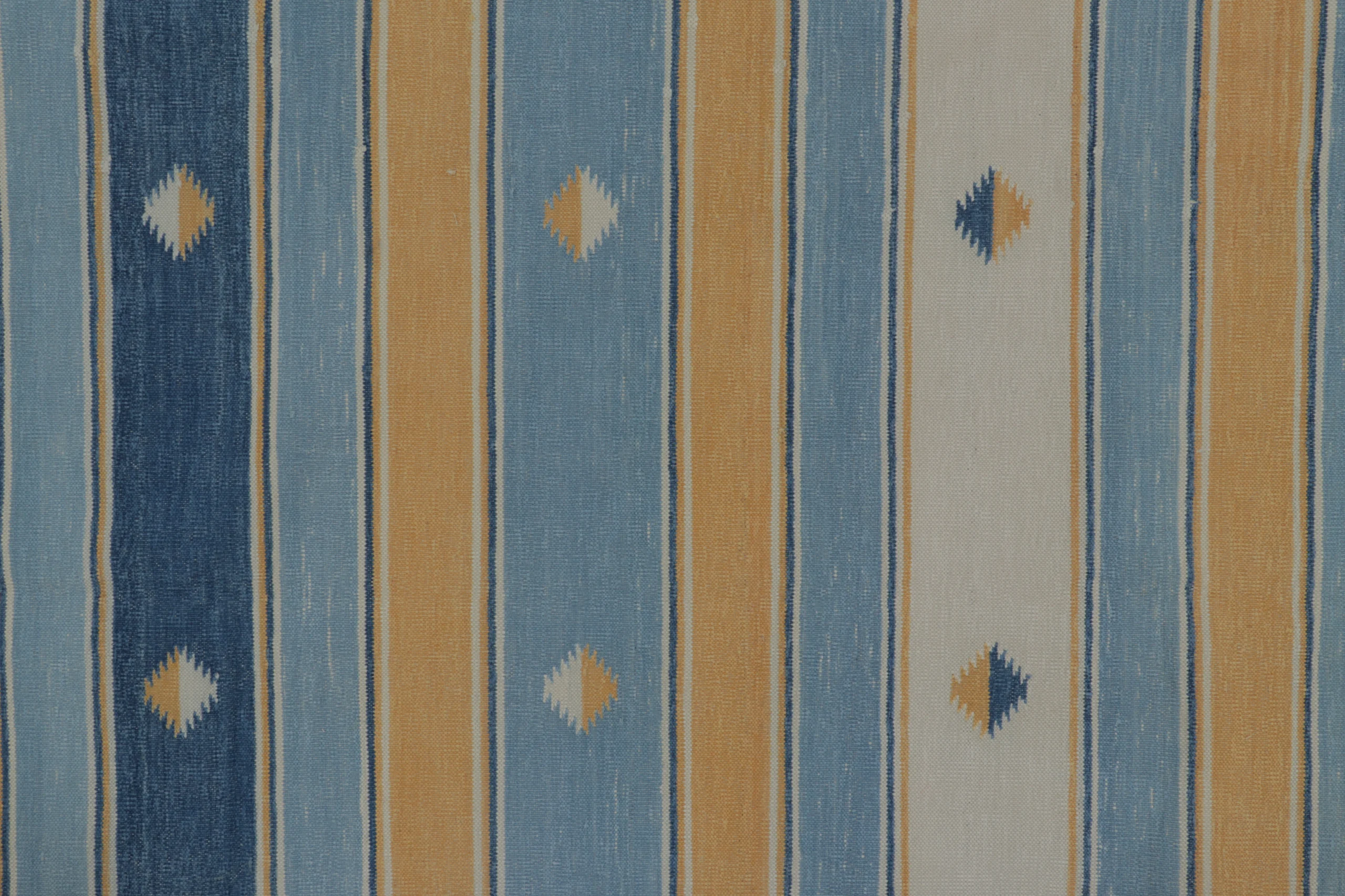 Contemporary Striped Dhurrie Flatweave Rug
