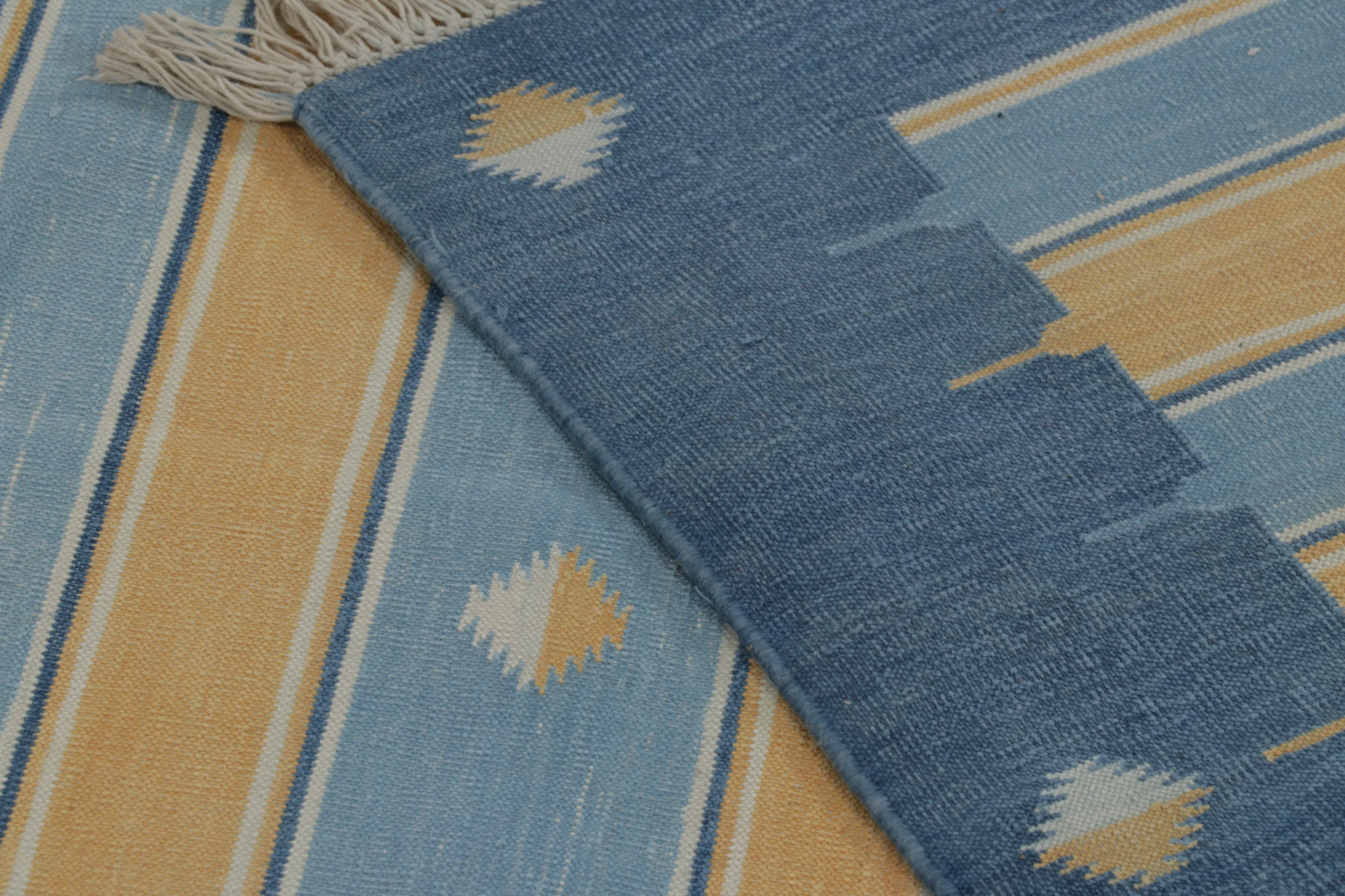 Contemporary Striped Dhurrie Flatweave Rug