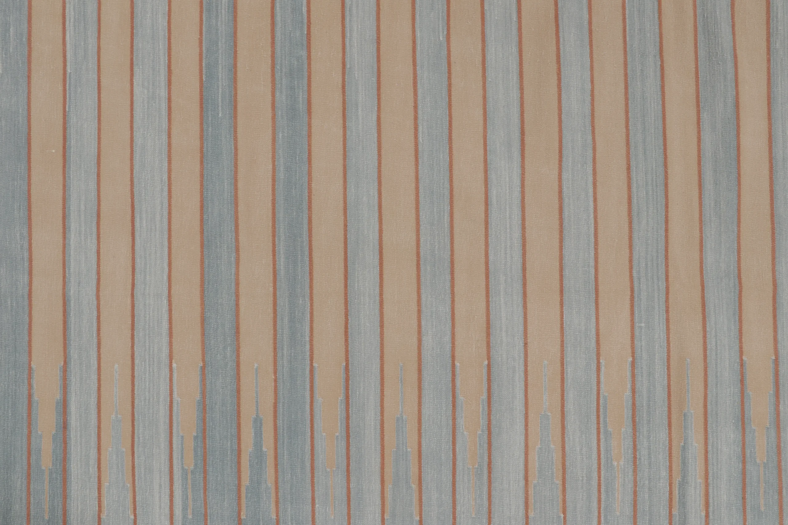 Contemporary Striped Dhurrie Flatweave Rug