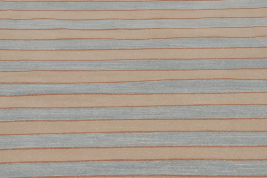 Contemporary Striped Dhurrie Flatweave Rug