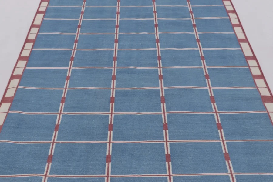 Contemporary Striped Geometric Dhurrie Flatweave