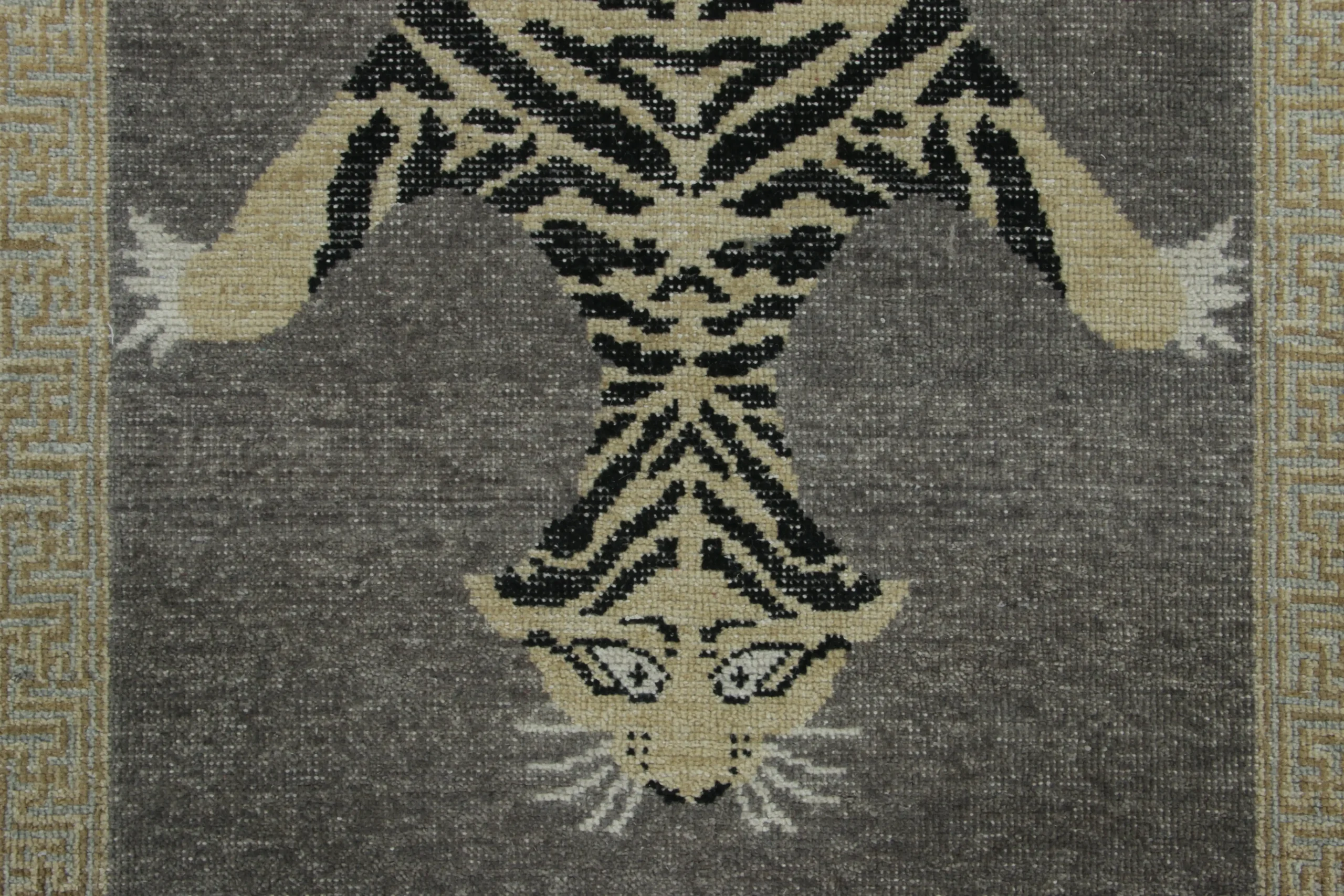 Modern Distressed Tiger Runner Rug