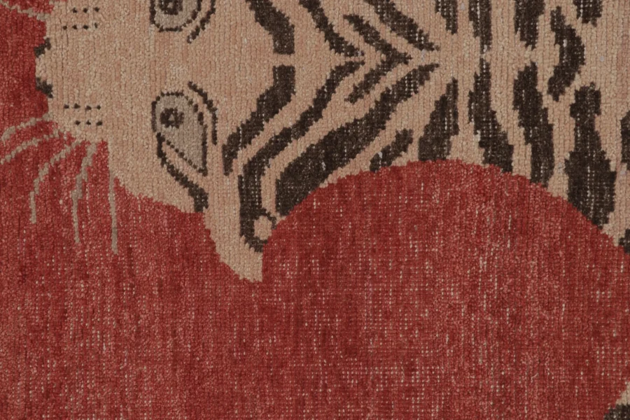 Modern Distressed Tiger Rug