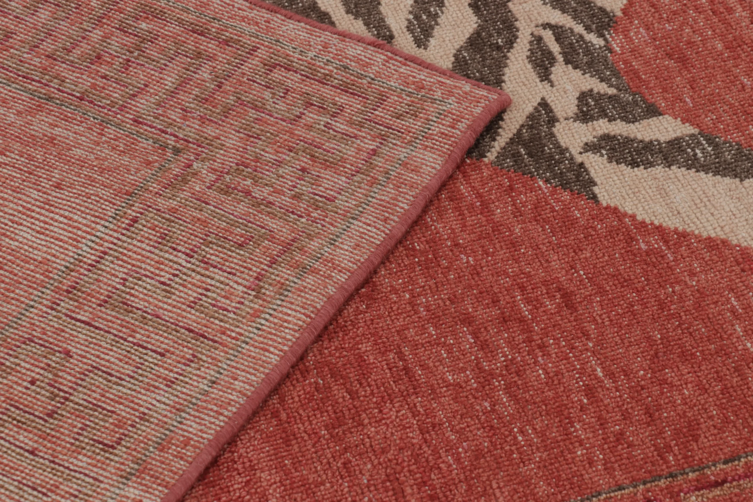 Modern Distressed Tiger Rug