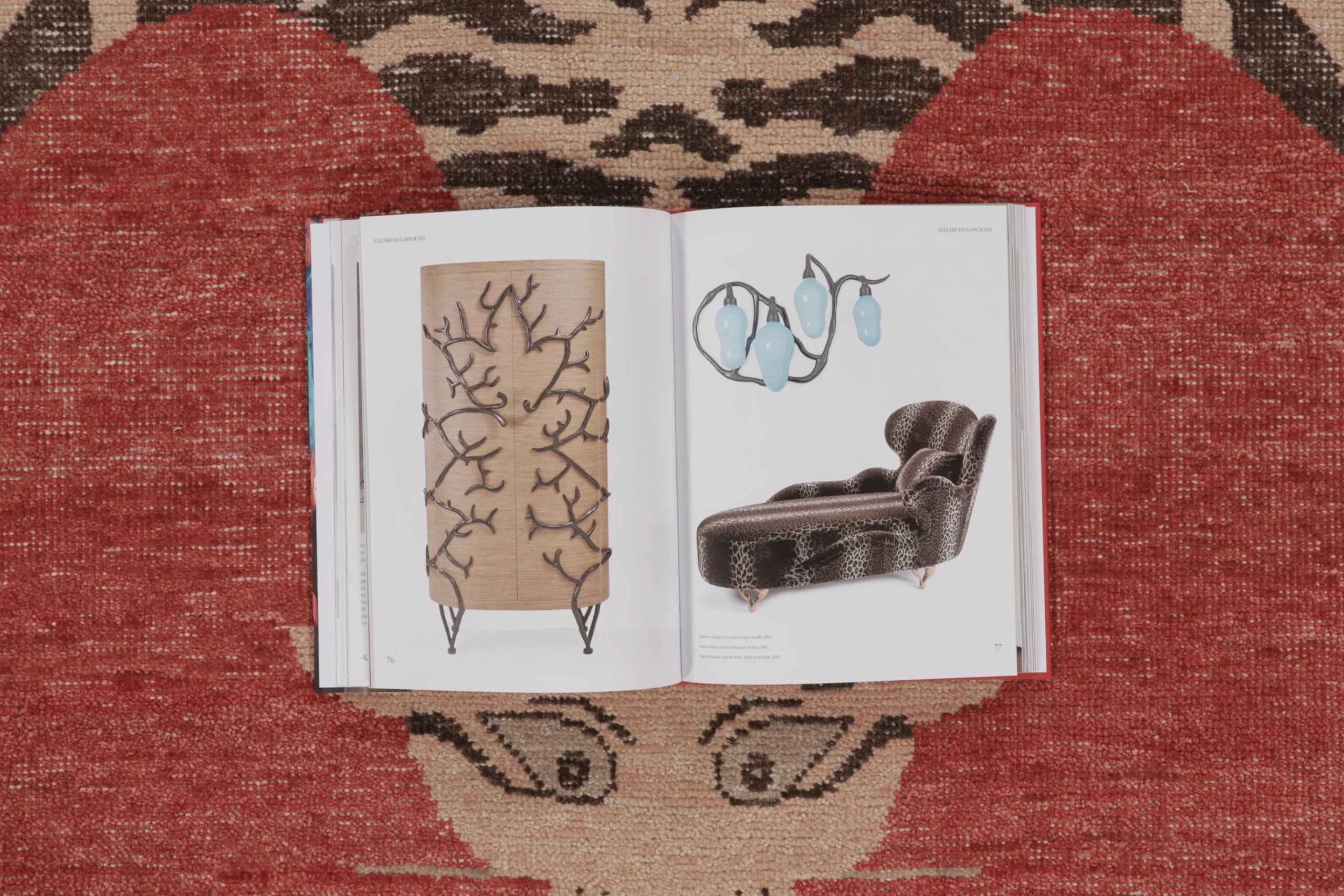 Modern Distressed Tiger Rug
