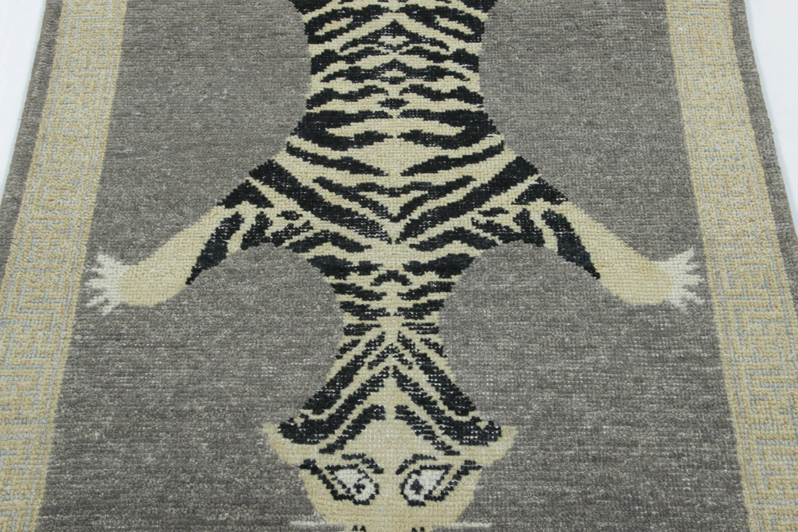 Modern Distressed Tiger Runner Rug