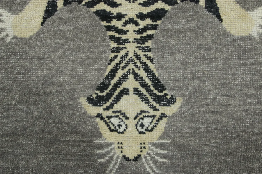 Modern Distressed Tiger Runner Rug