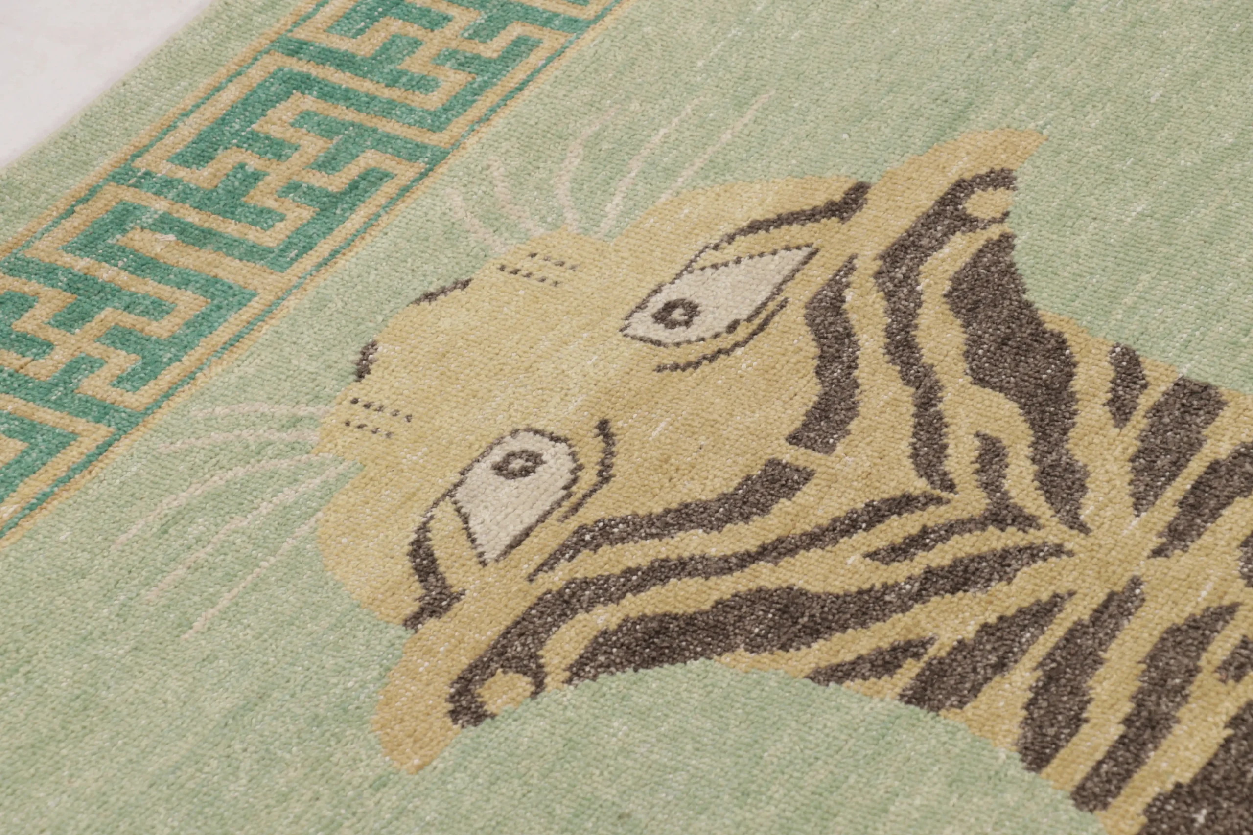 Modern Distressed Tiger Rug