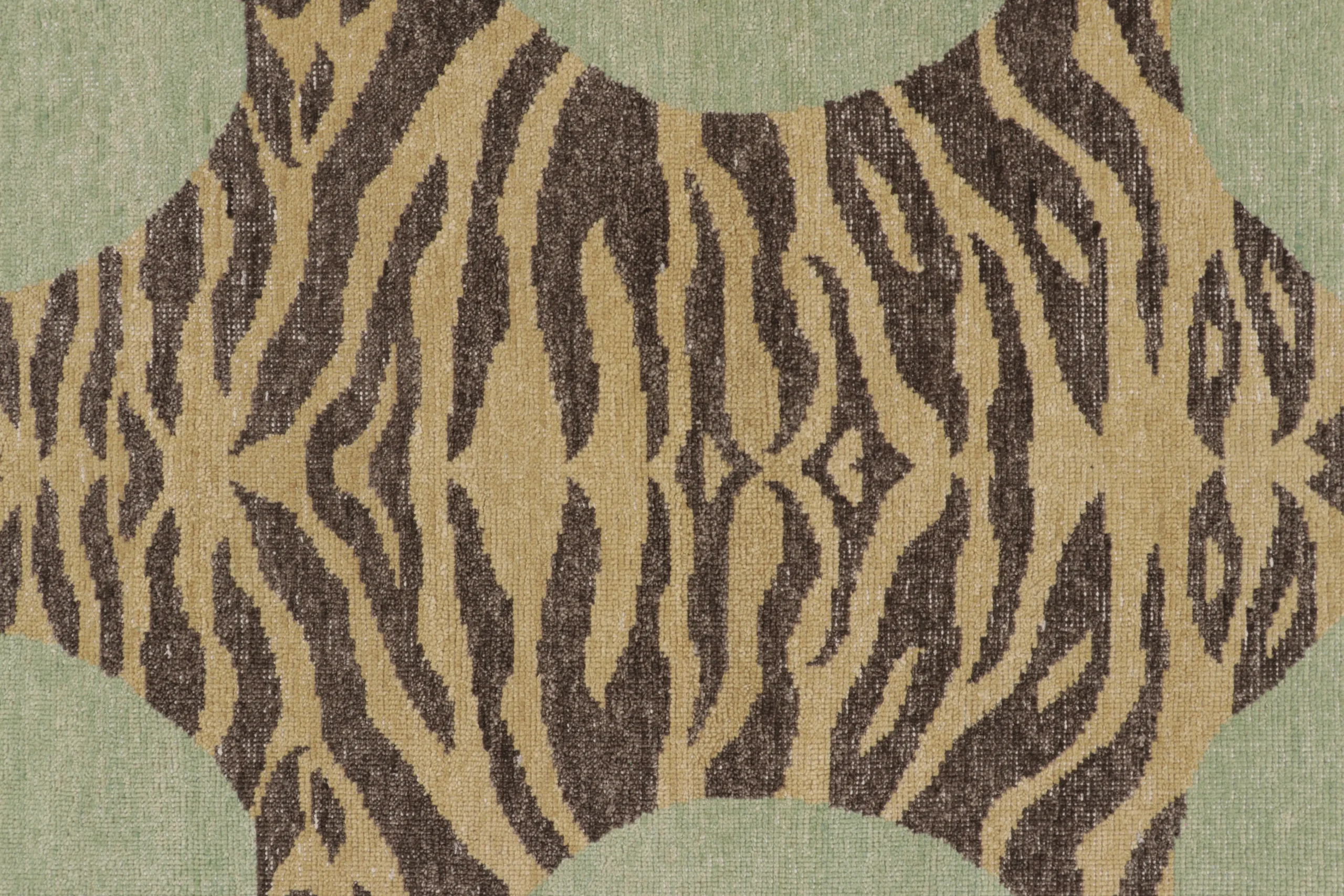 Modern Distressed Tiger Rug