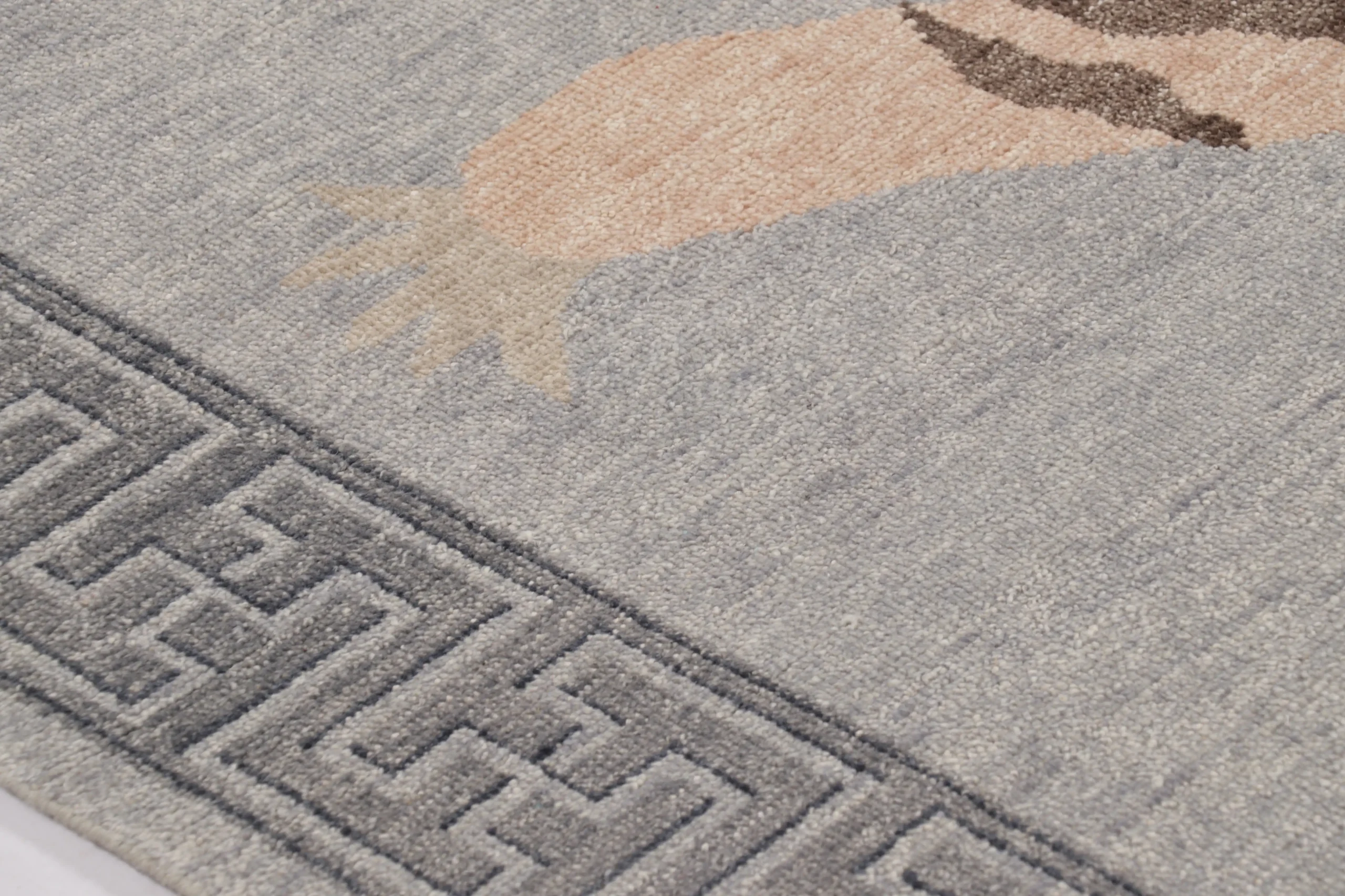 Modern Distressed Tiger Rug