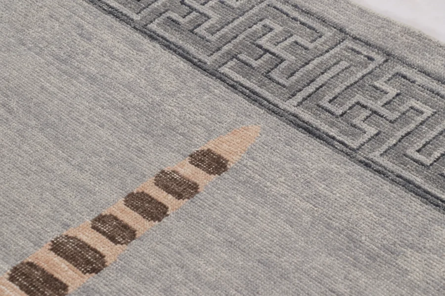 Modern Distressed Tiger Rug