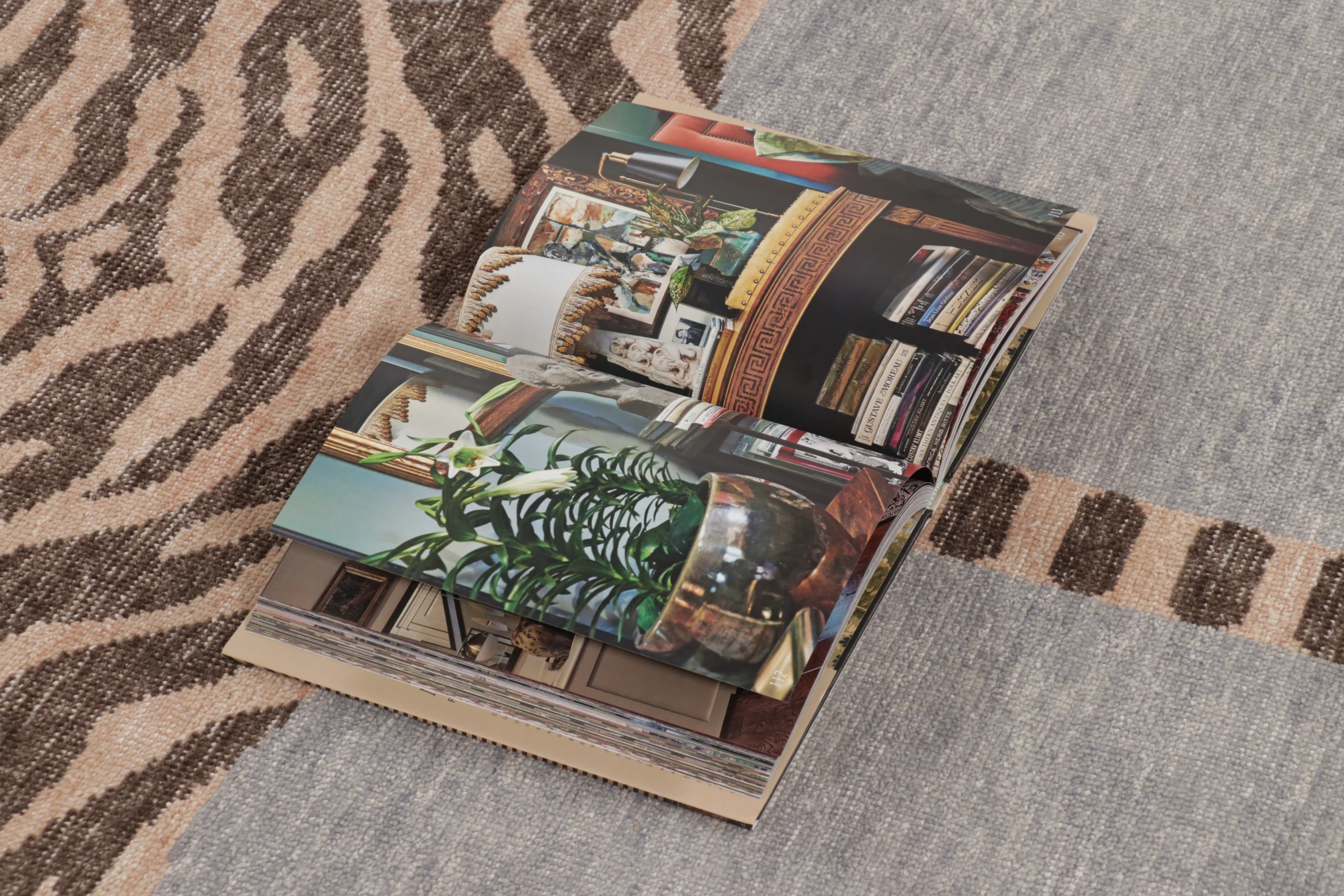 Modern Distressed Tiger Rug