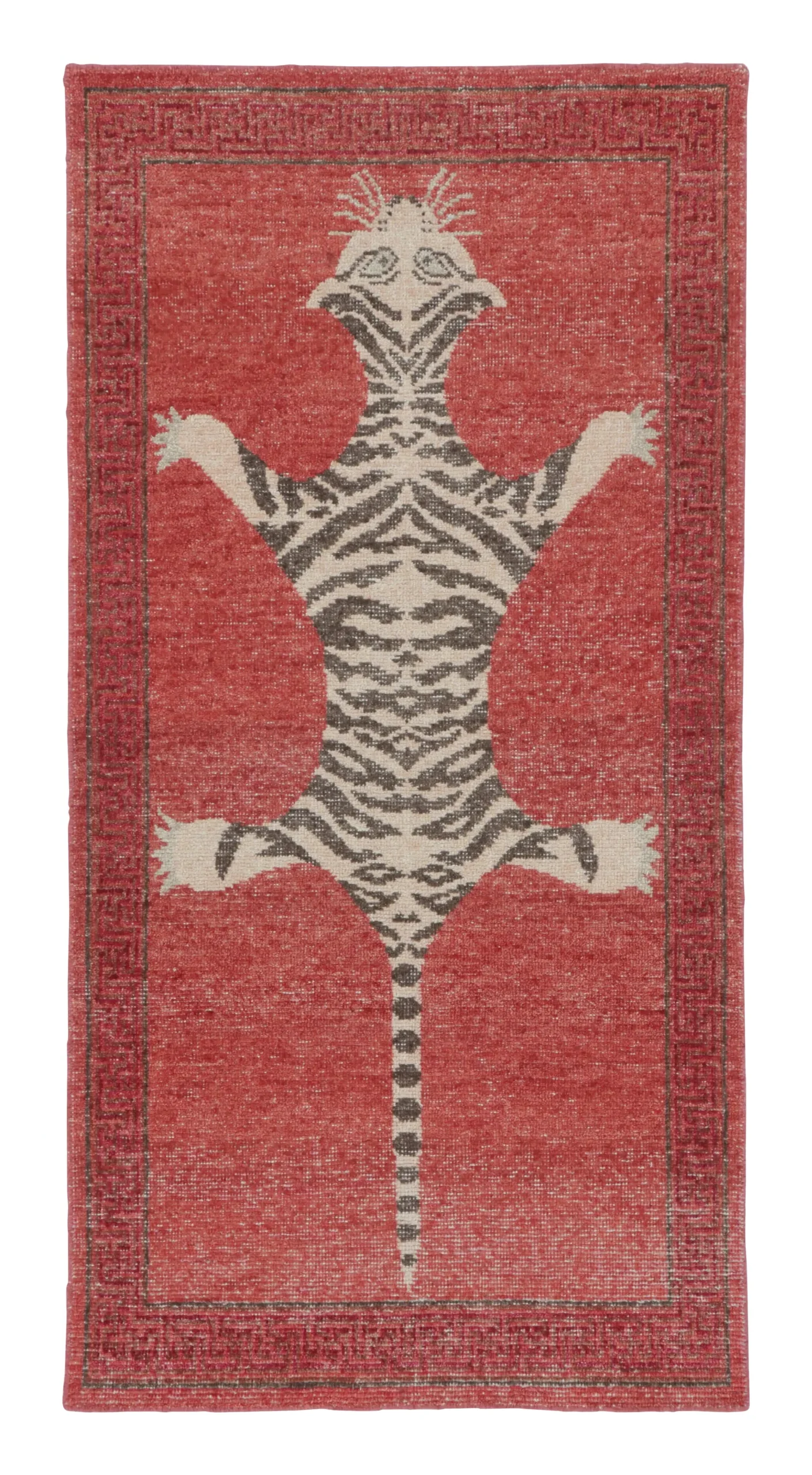 Modern Distressed Tiger Runner Rug