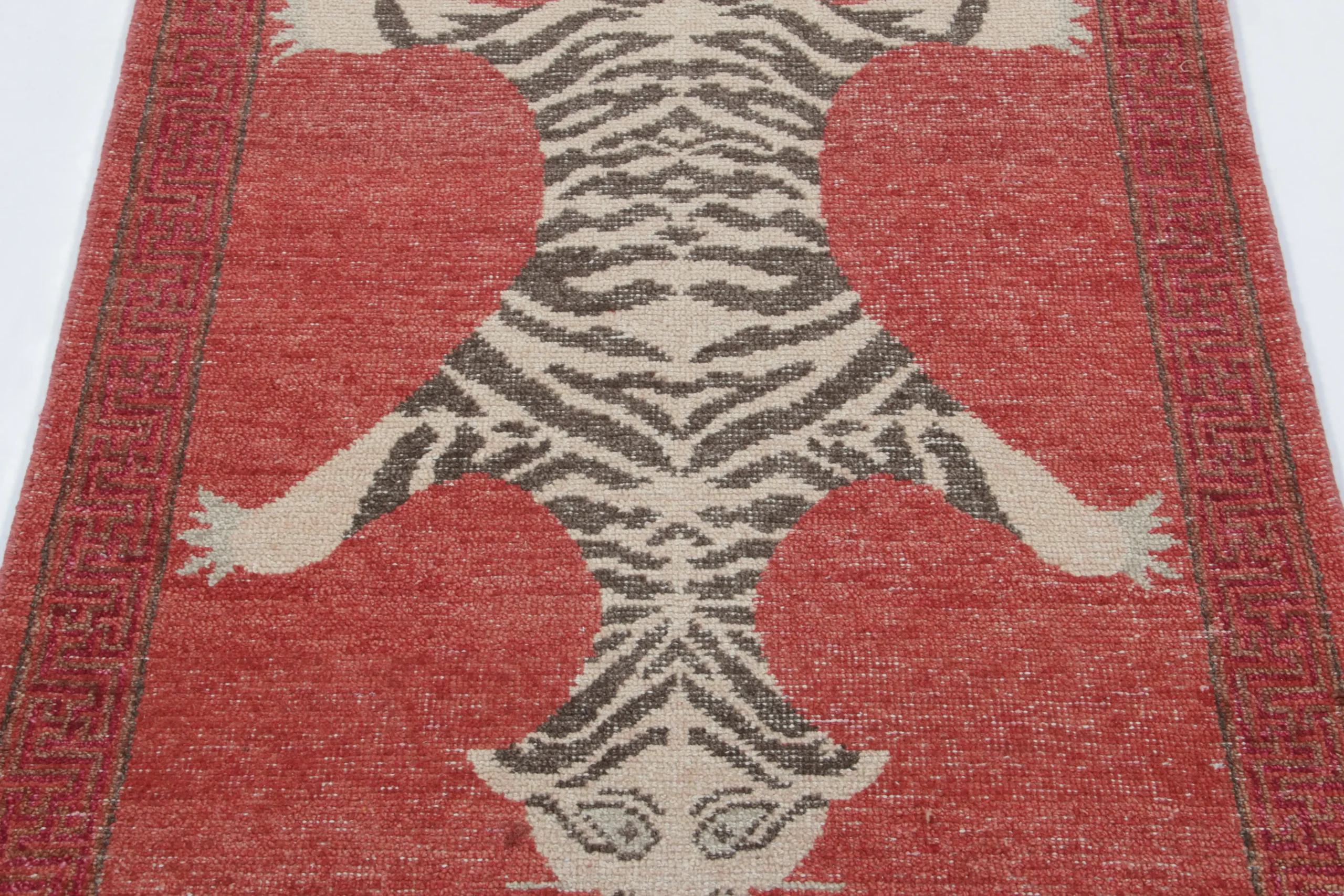 Modern Distressed Tiger Runner Rug