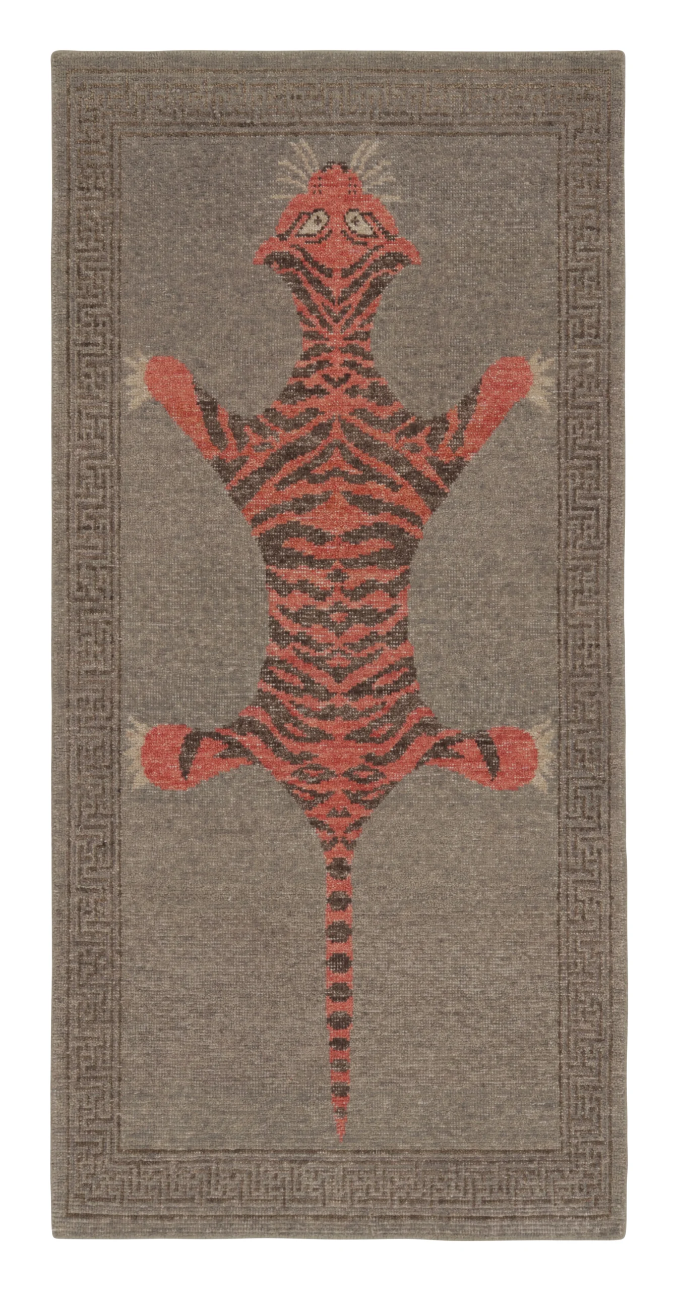 Rug & Kilim’s Modern Pictorial Distressed Runner Rug