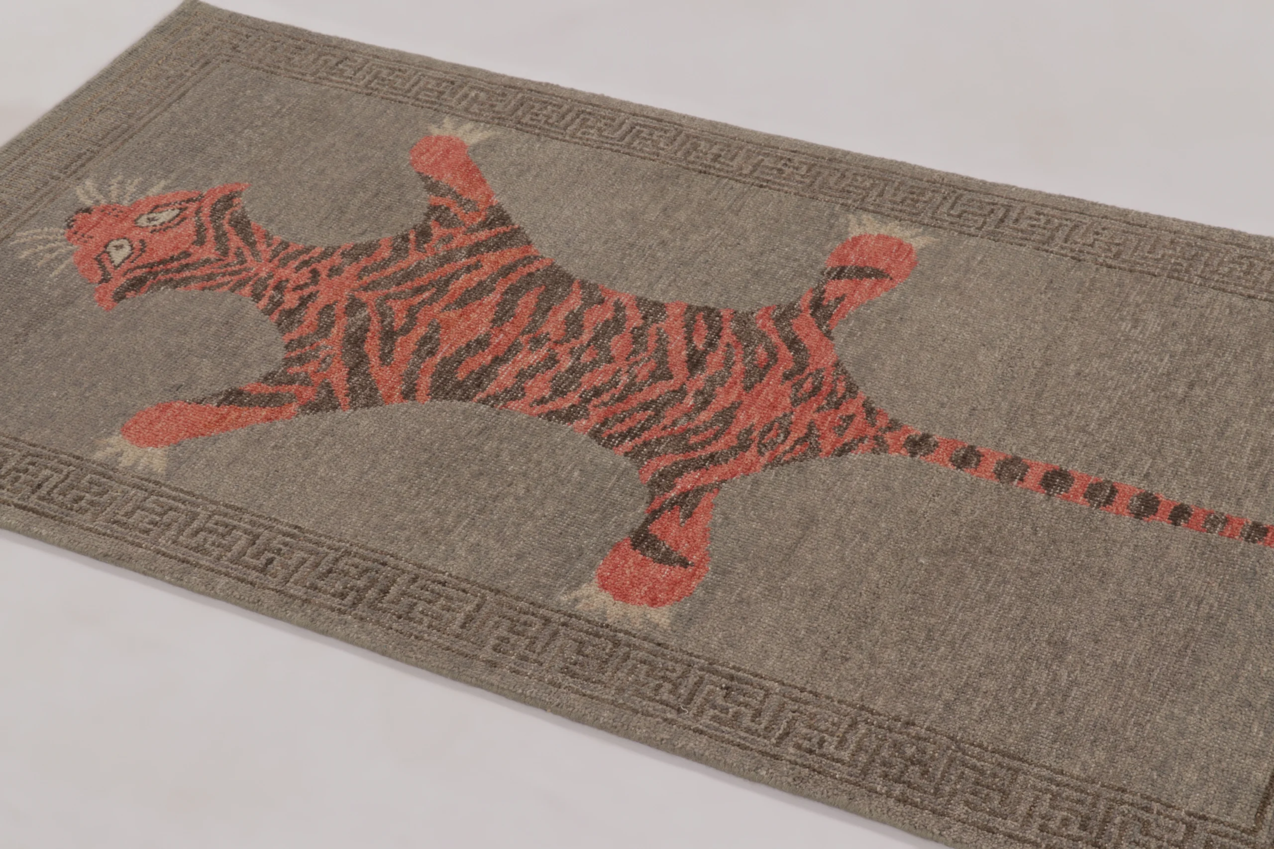 Rug & Kilim’s Modern Pictorial Distressed Runner Rug