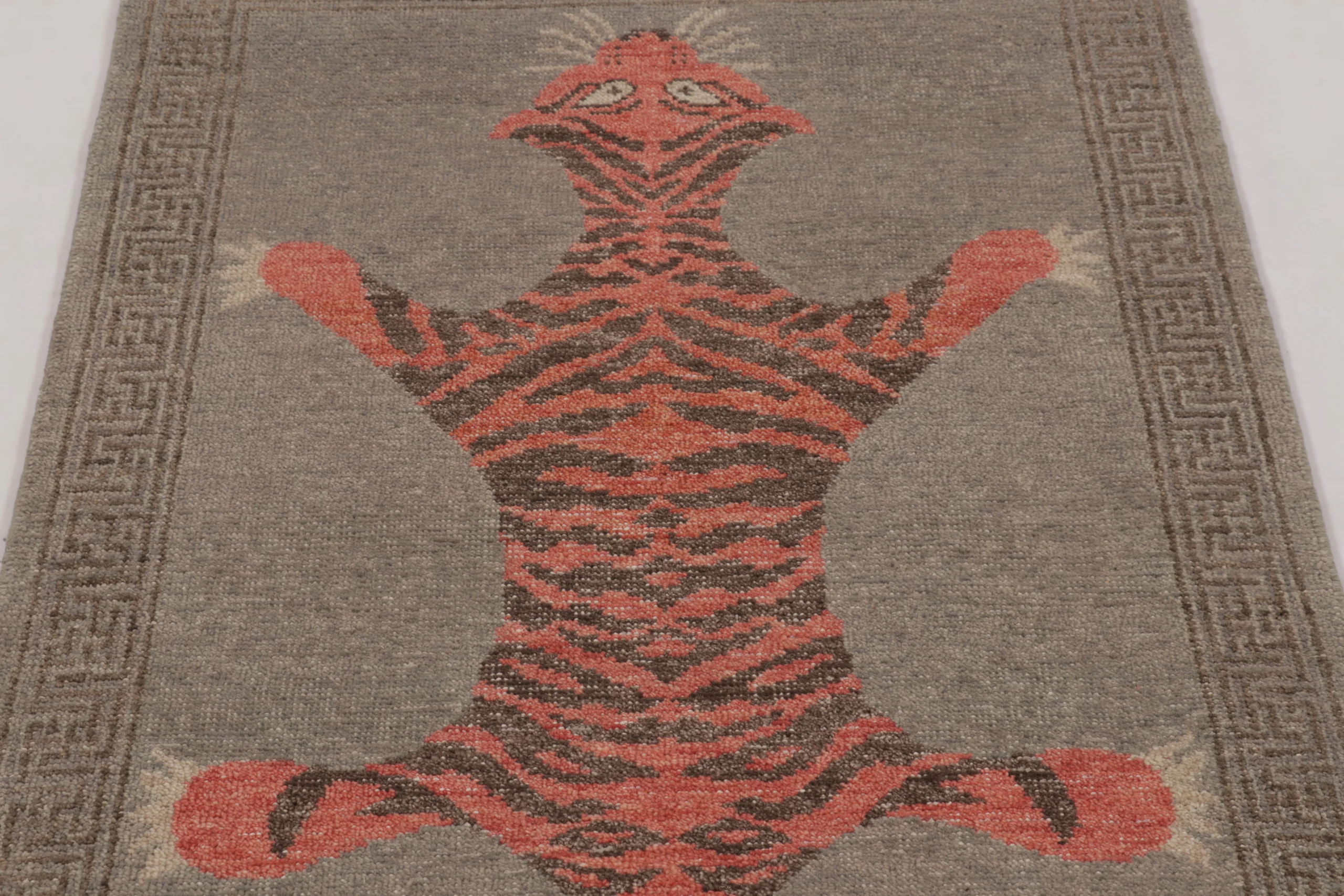 Rug & Kilim’s Modern Pictorial Distressed Runner Rug