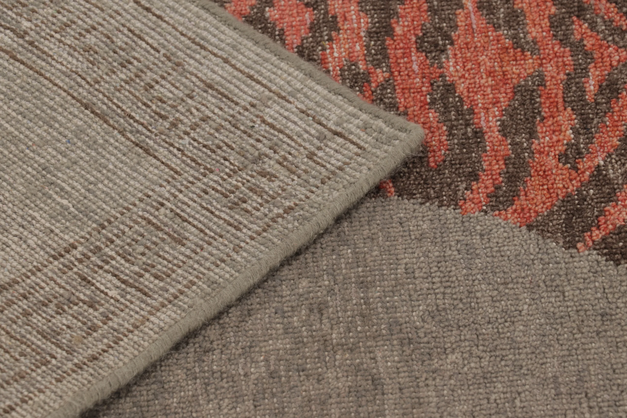 Rug & Kilim’s Modern Pictorial Distressed Runner Rug