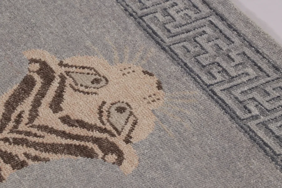 Modern Distressed Tiger Rug