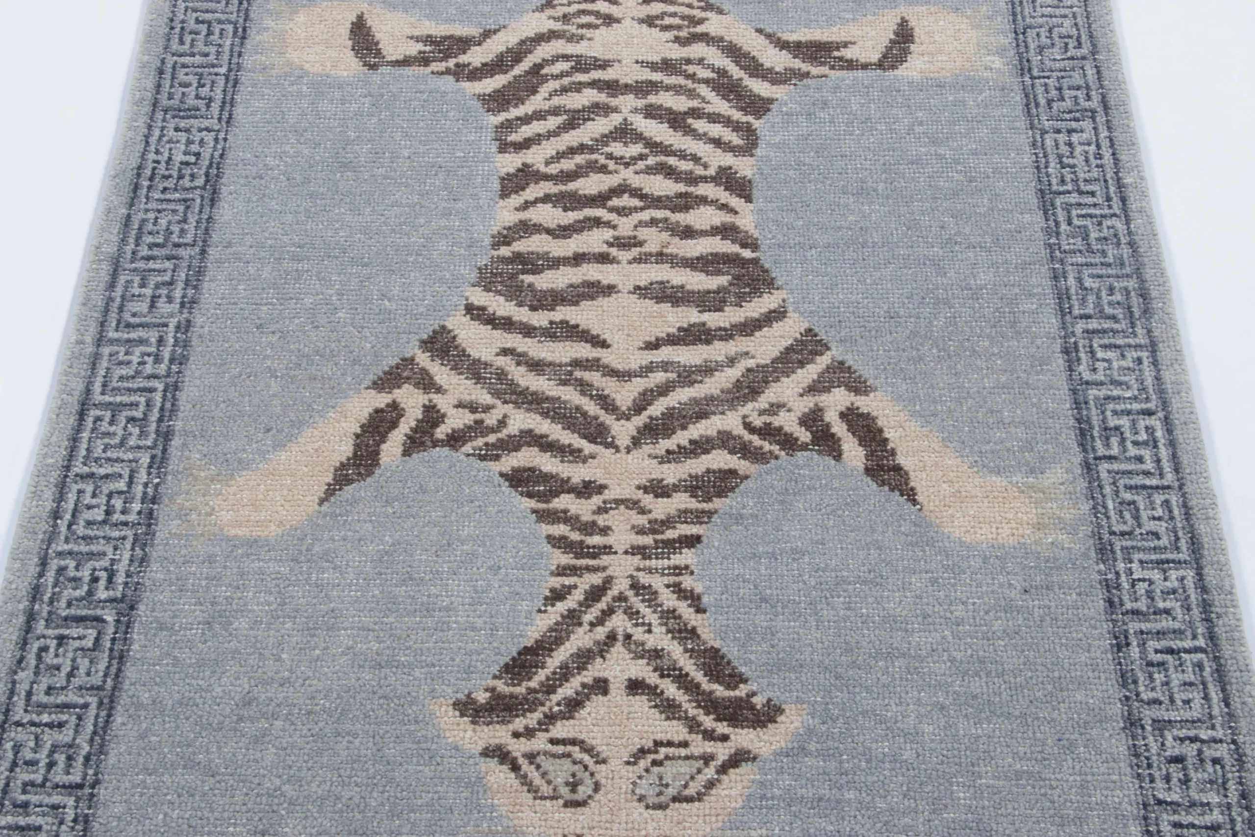 Modern Distressed Tiger Runner Rug