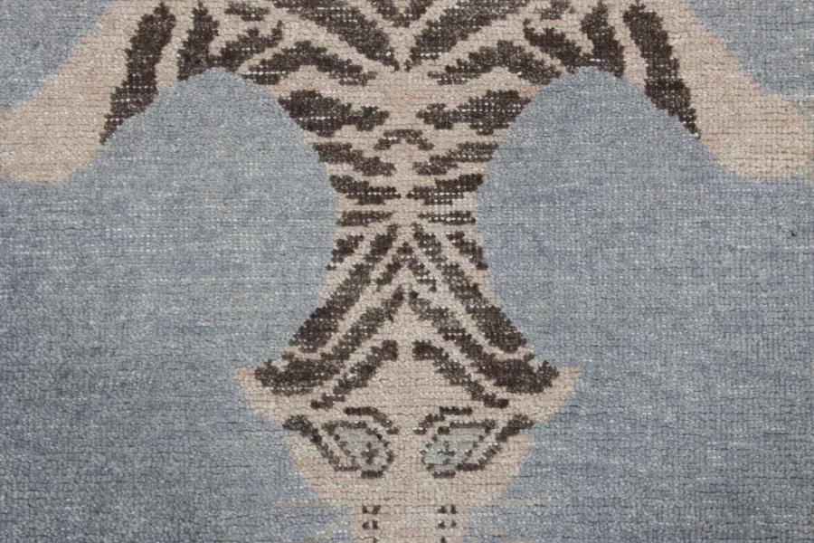 Modern Distressed Tiger Runner Rug