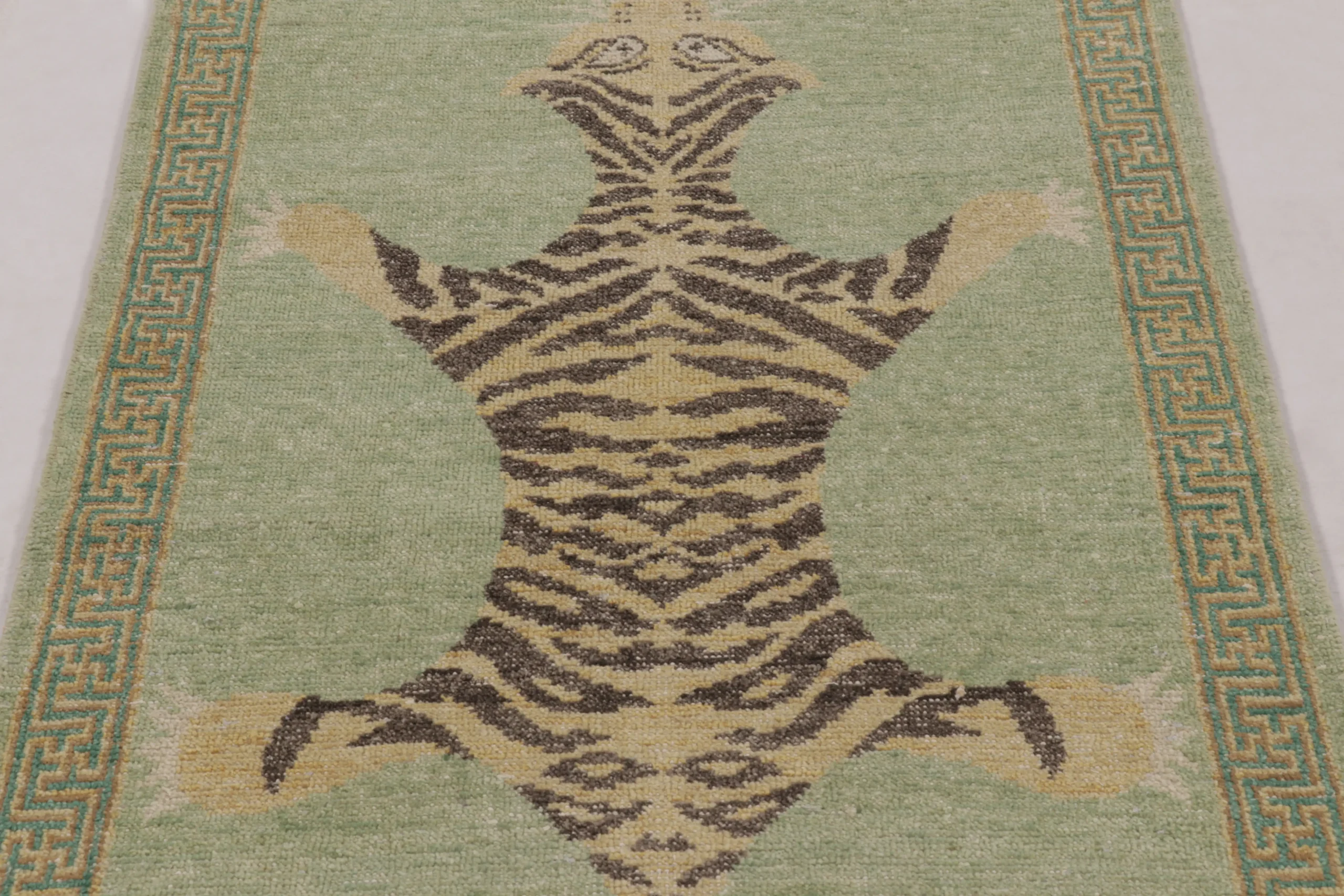 Modern Distressed Tiger Runner Rug
