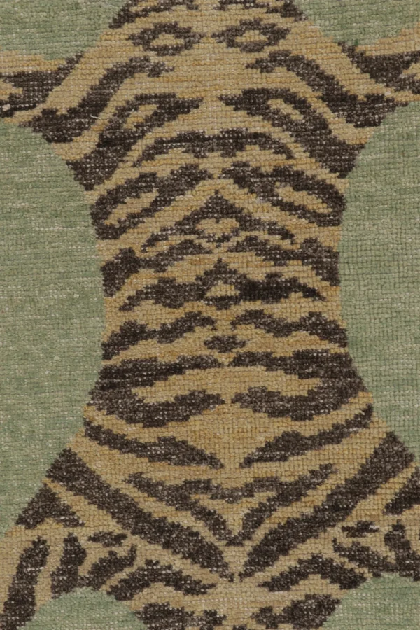 Modern Distressed Tiger Runner Rug