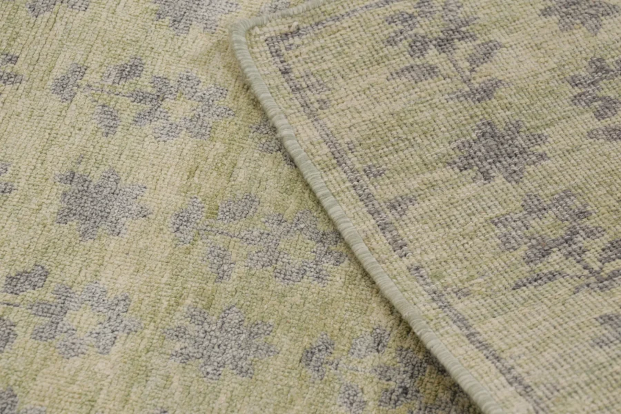 Floral Block Print Square Rug