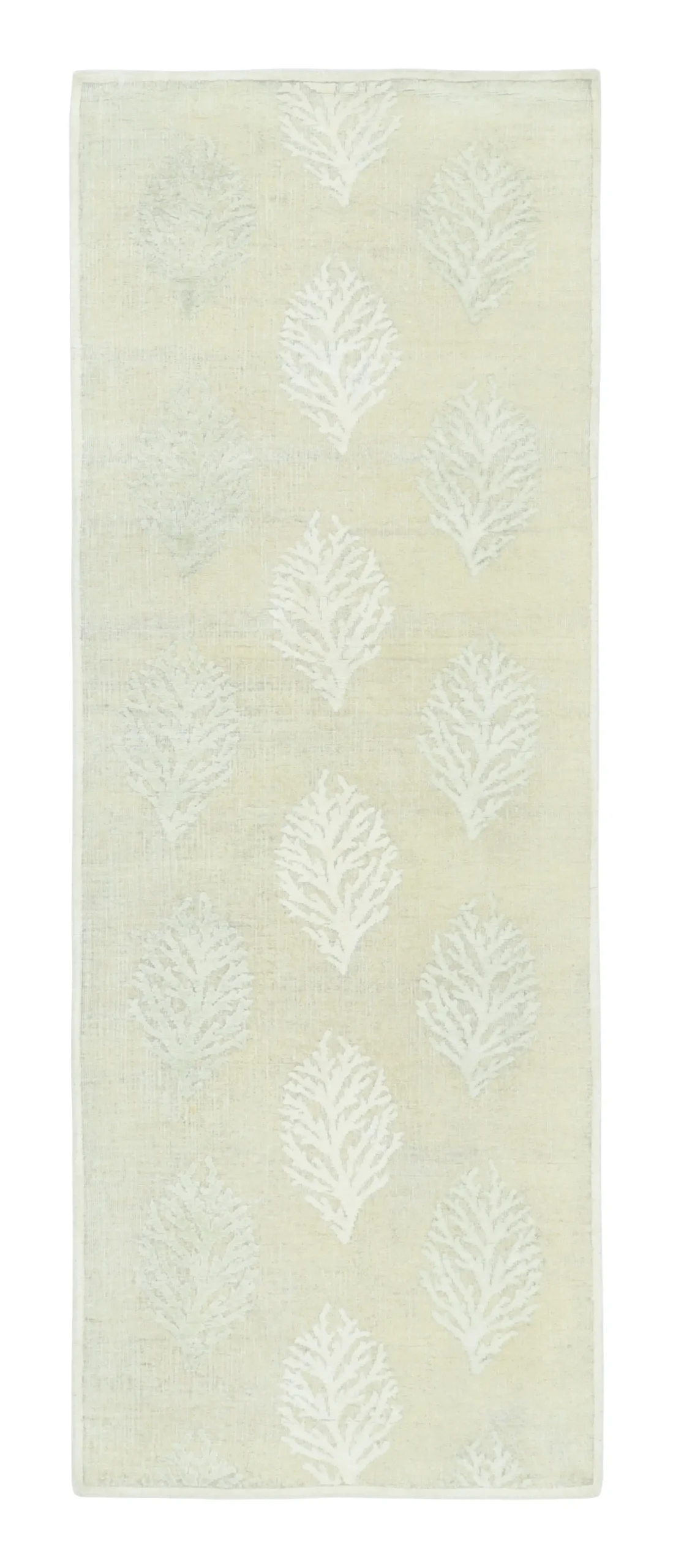 Floral Block Print Runner Rug