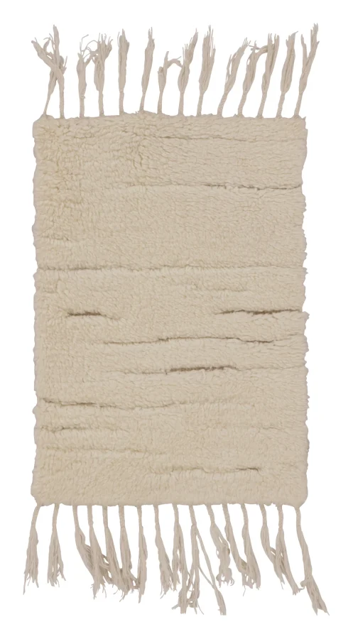 Rug & Kilim’s Contemporary Moroccan Shag Rug in Ivory and Beige Tones